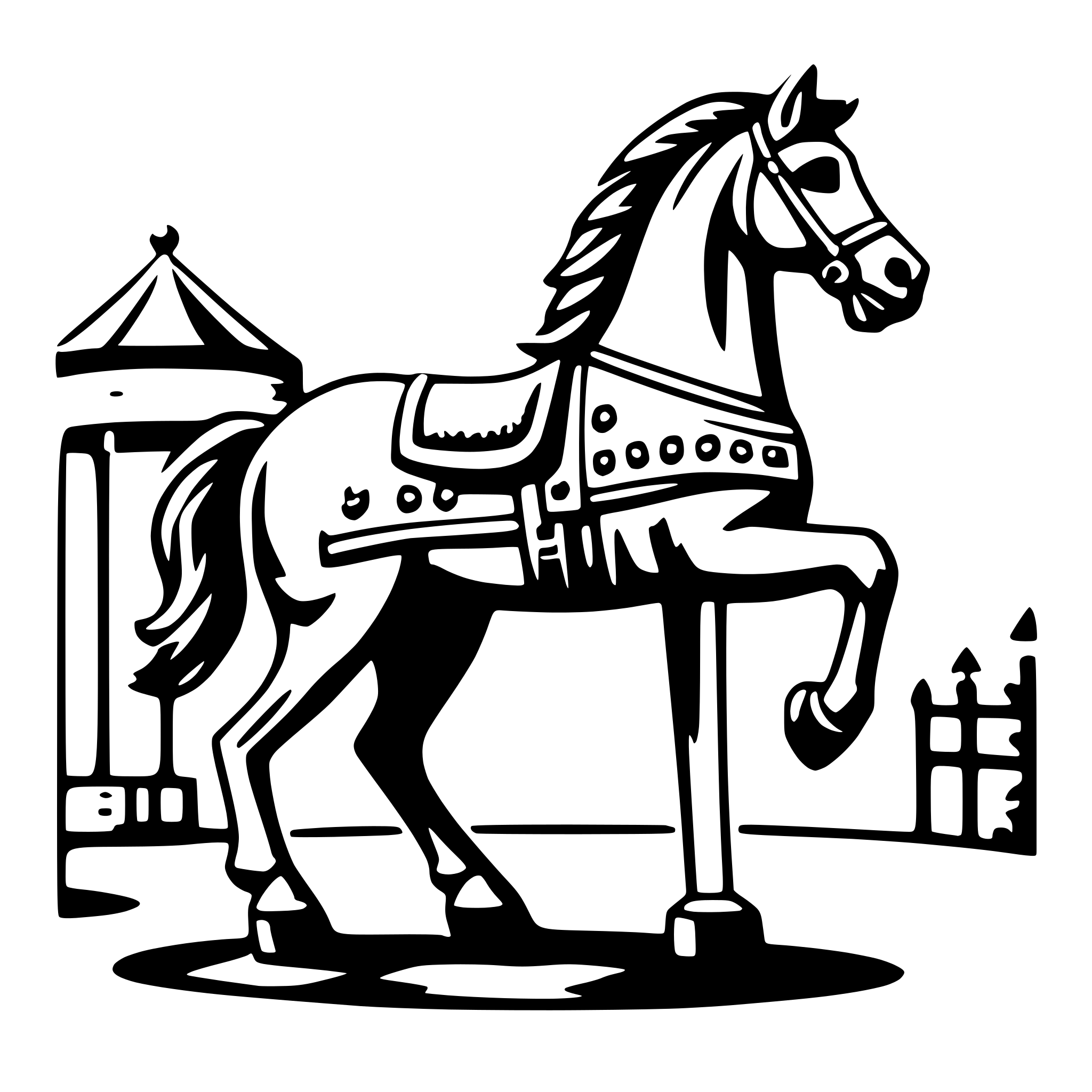 AI-generated SVG of 'carousel horse'