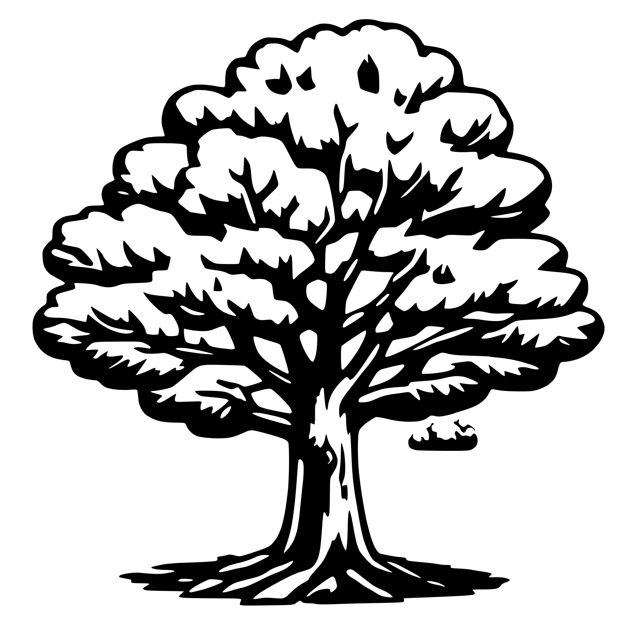 AI-generated SVG of 'an oak tree'