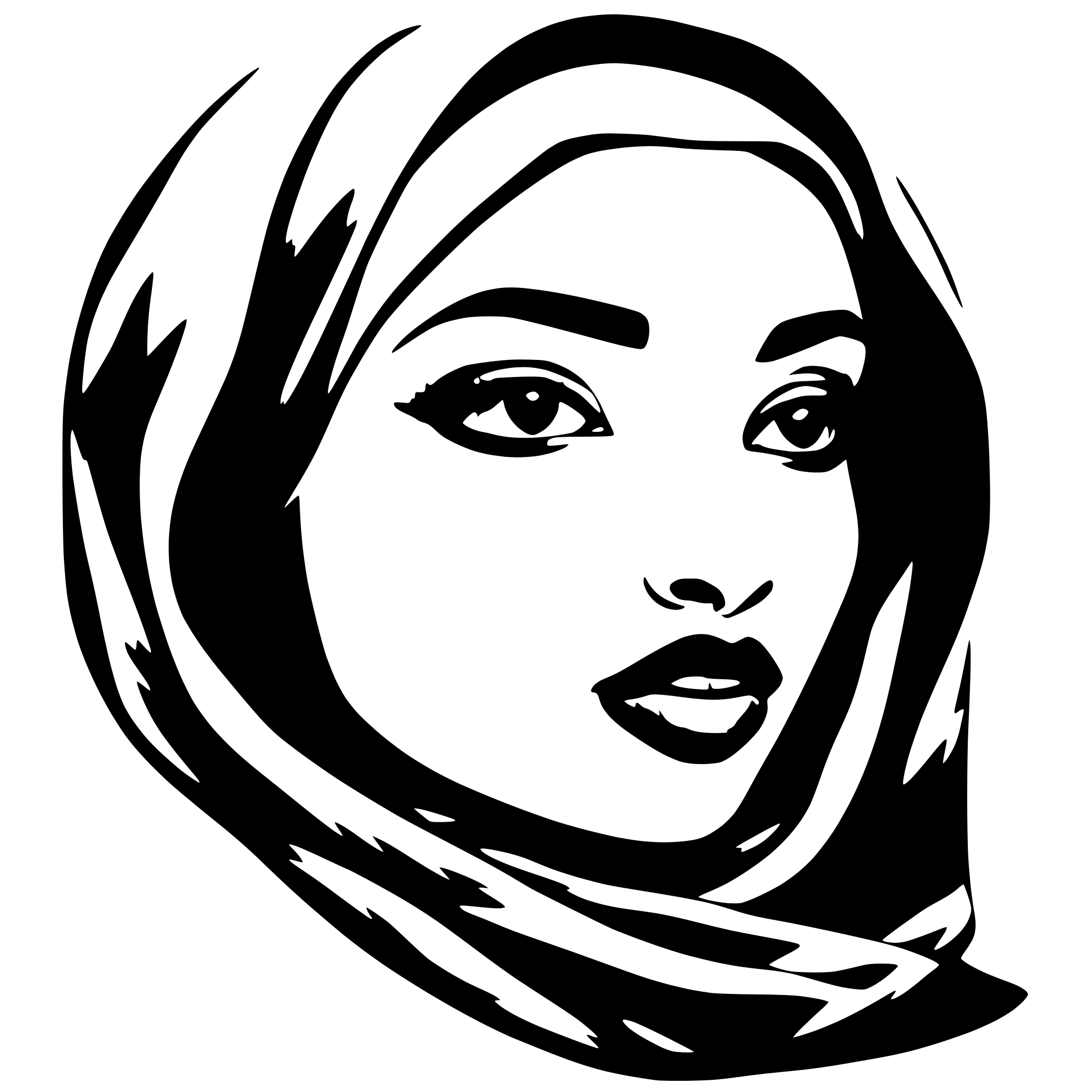 AI-generated SVG of 'beautiful african woman in hijab'