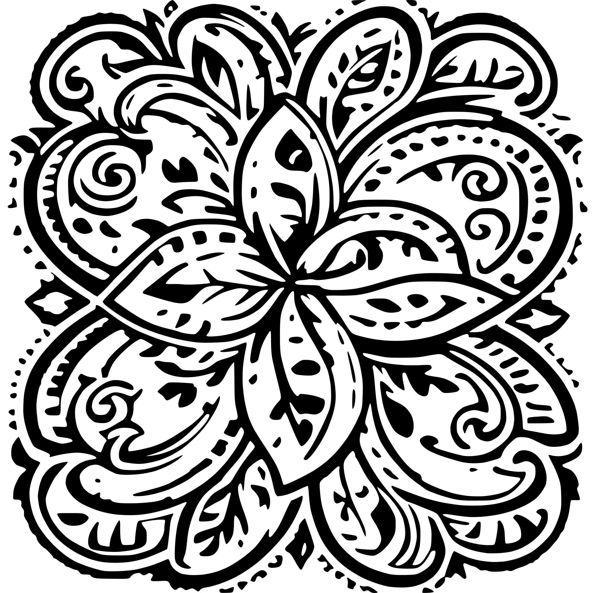 AI-generated SVG of 'paisley repeating pattern'