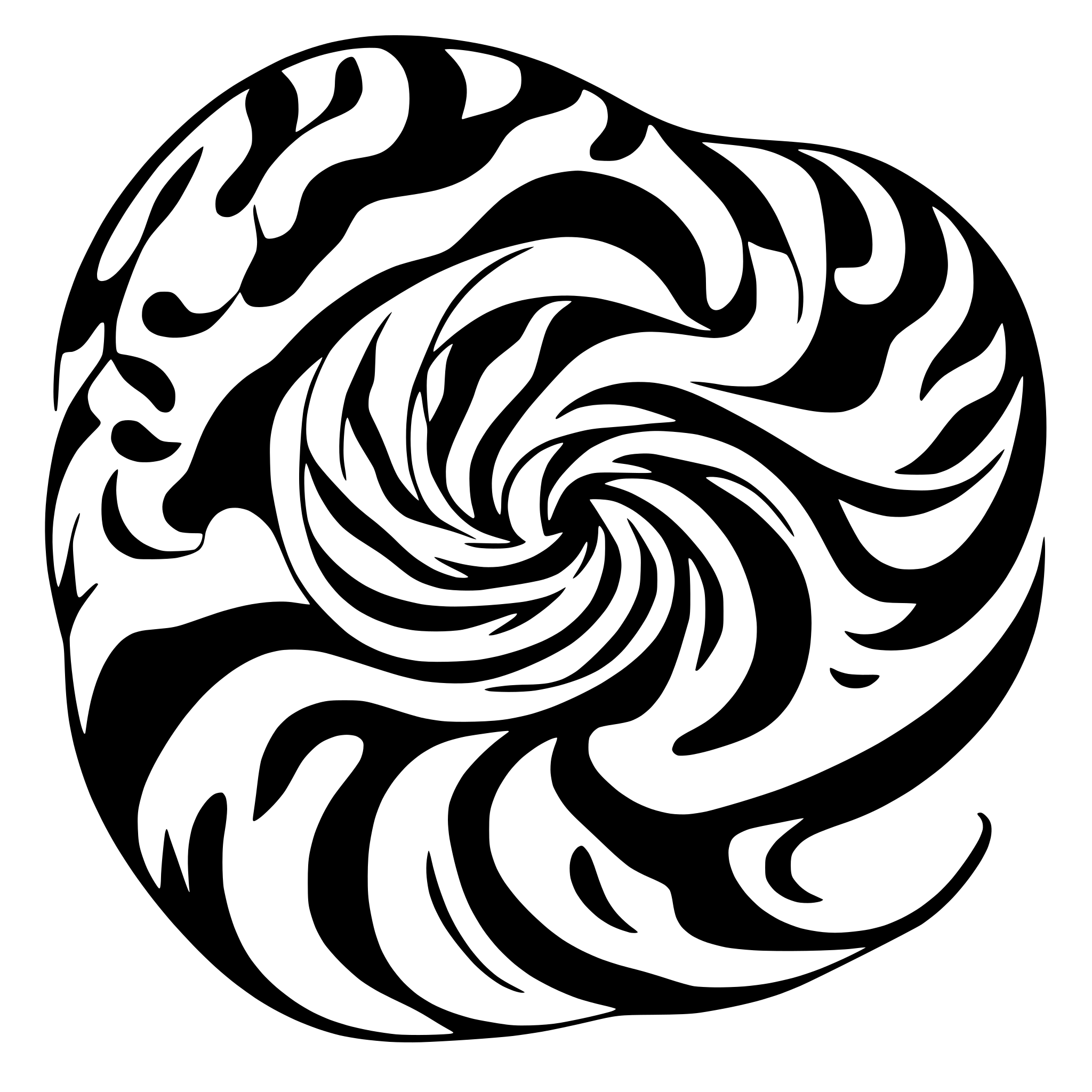 AI-generated SVG of a vortex swirl