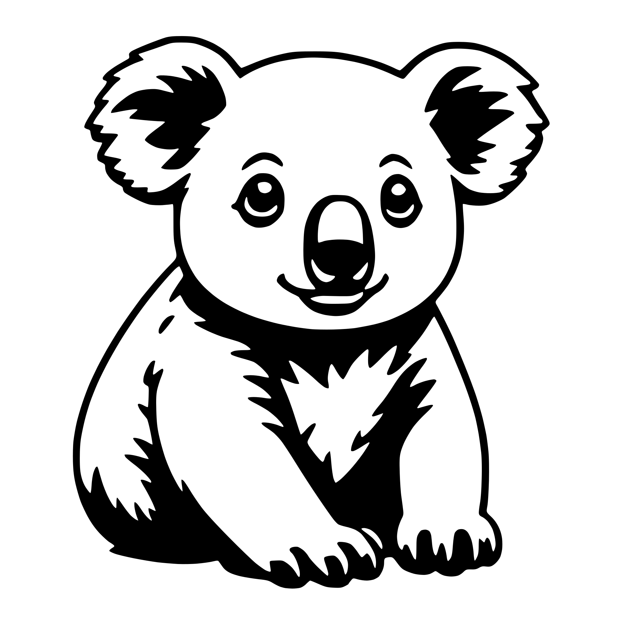 AI-generated SVG of 'koala'