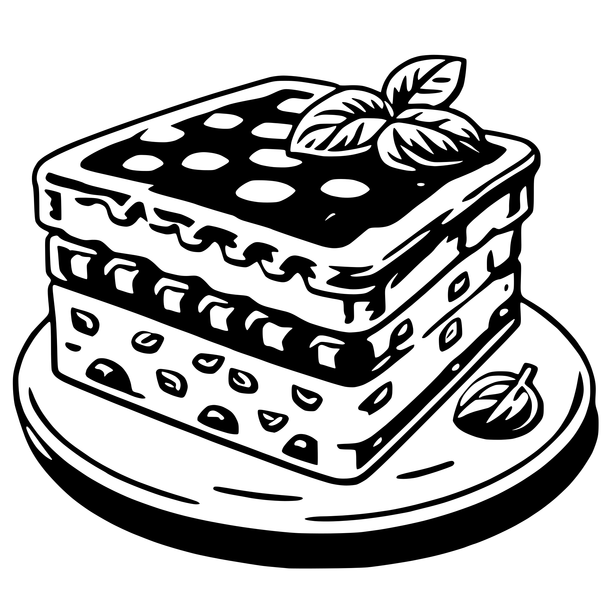 AI-generated SVG of 'lasagna'