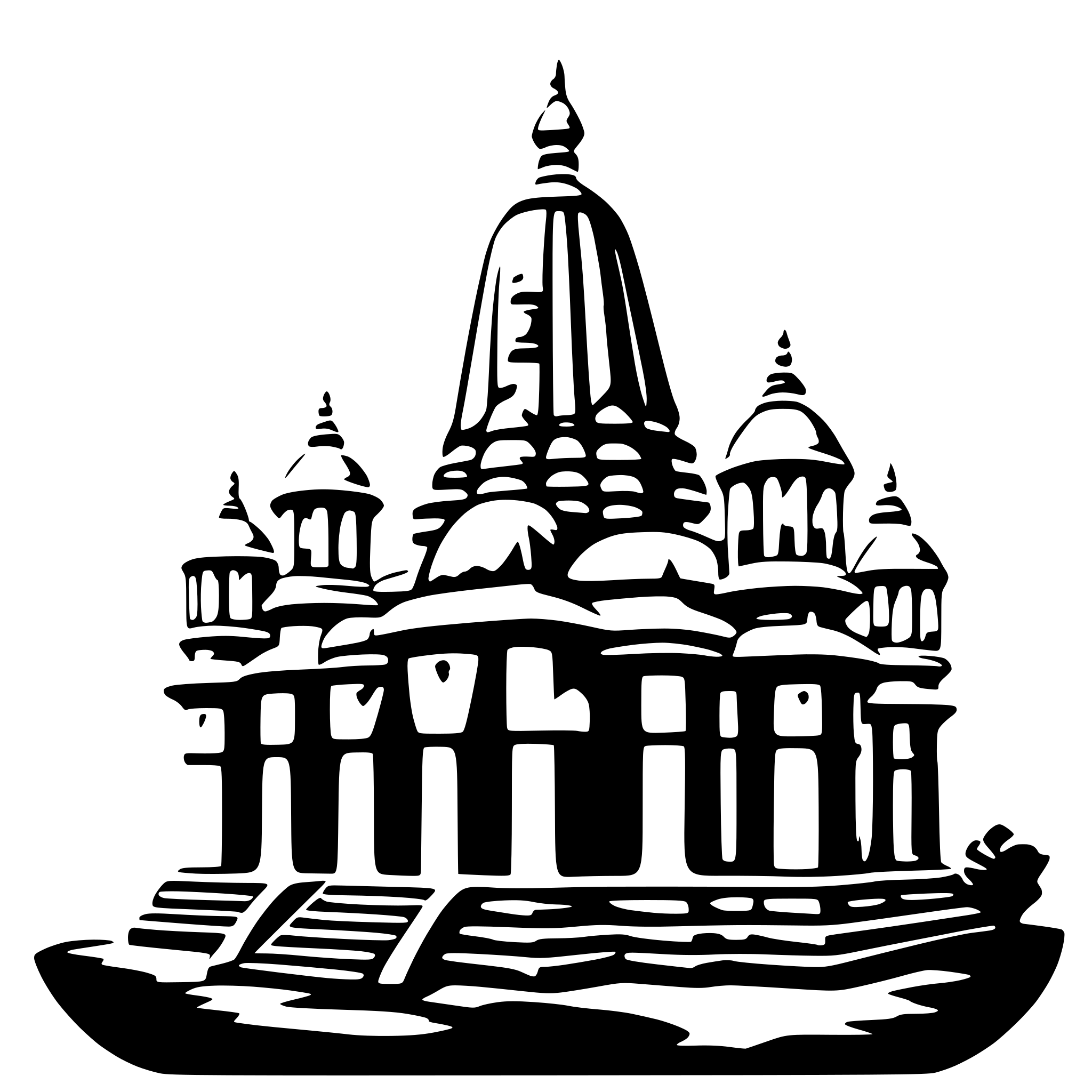 AI-generated SVG of a hindu temple