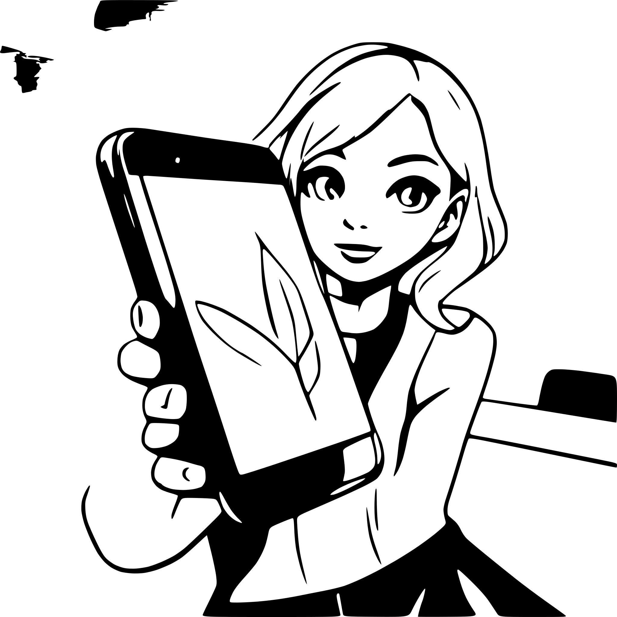 AI-generated SVG of a phone in hand