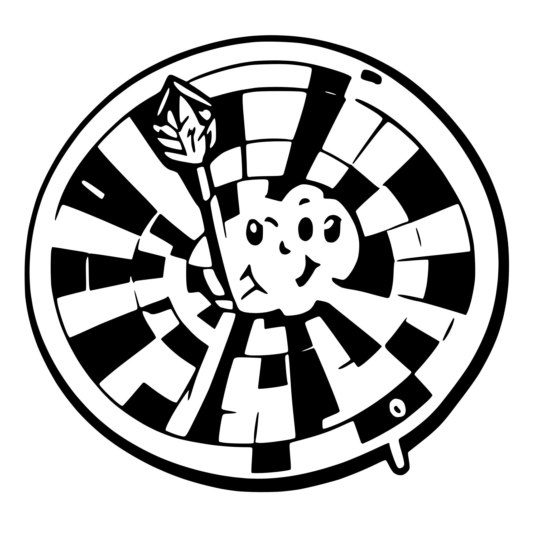 AI-generated SVG of a a dart board with a cartoon deflated dart in it