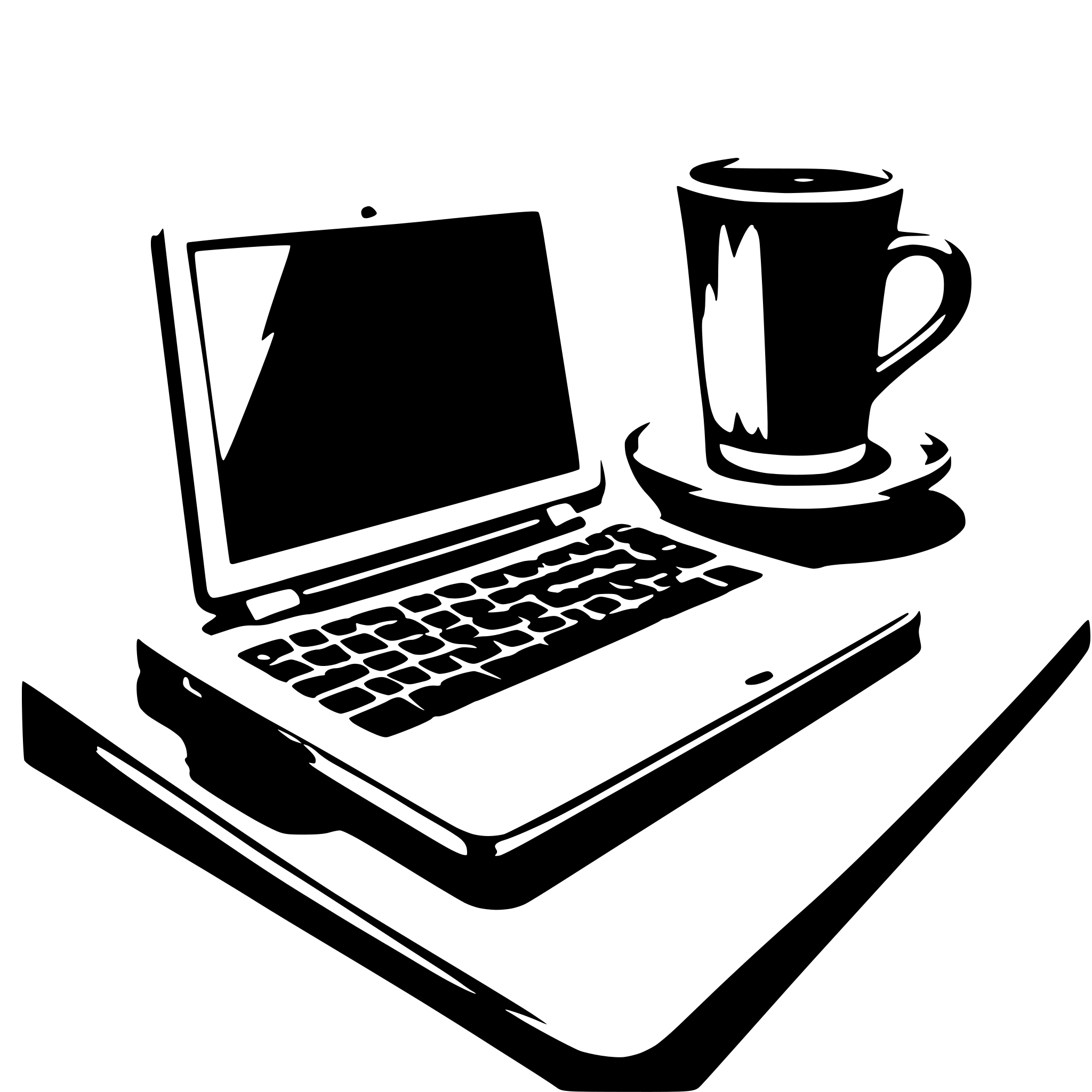 AI-generated SVG of a A sleek laptop open on a modern desk with a cup of coffee beside it. AI-generated SVG of a A sleek laptop open on a modern desk with a cup of coffee beside it.