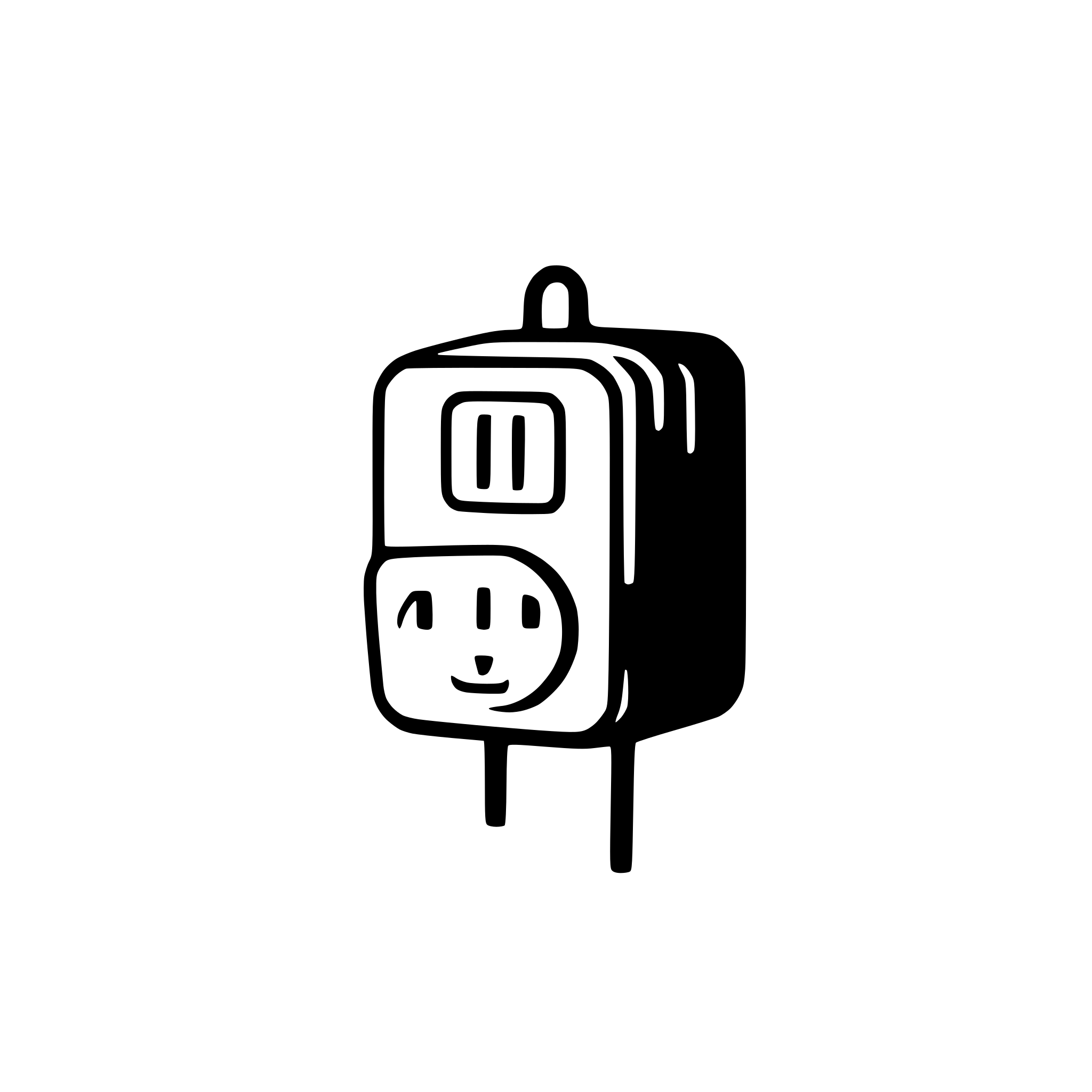 AI-generated SVG of 'electric plug with socket'