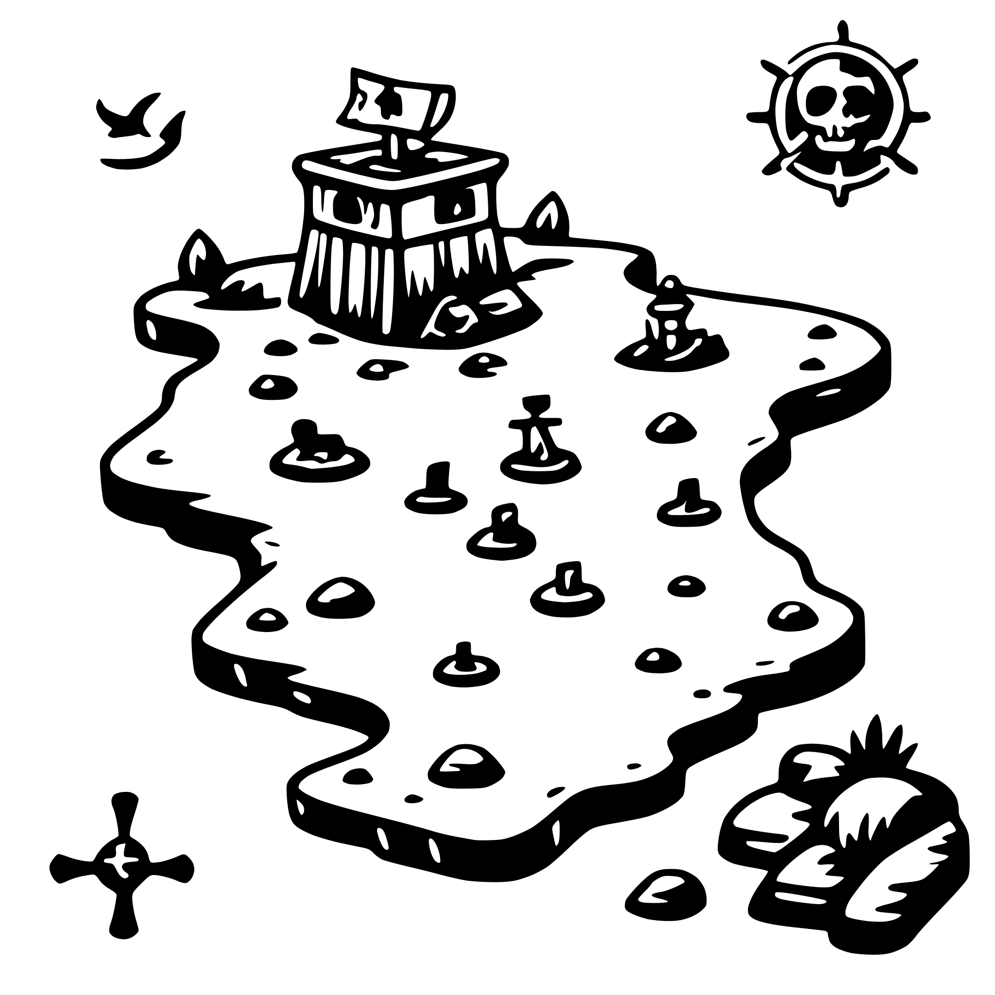 AI-generated SVG of a pirate treasure map