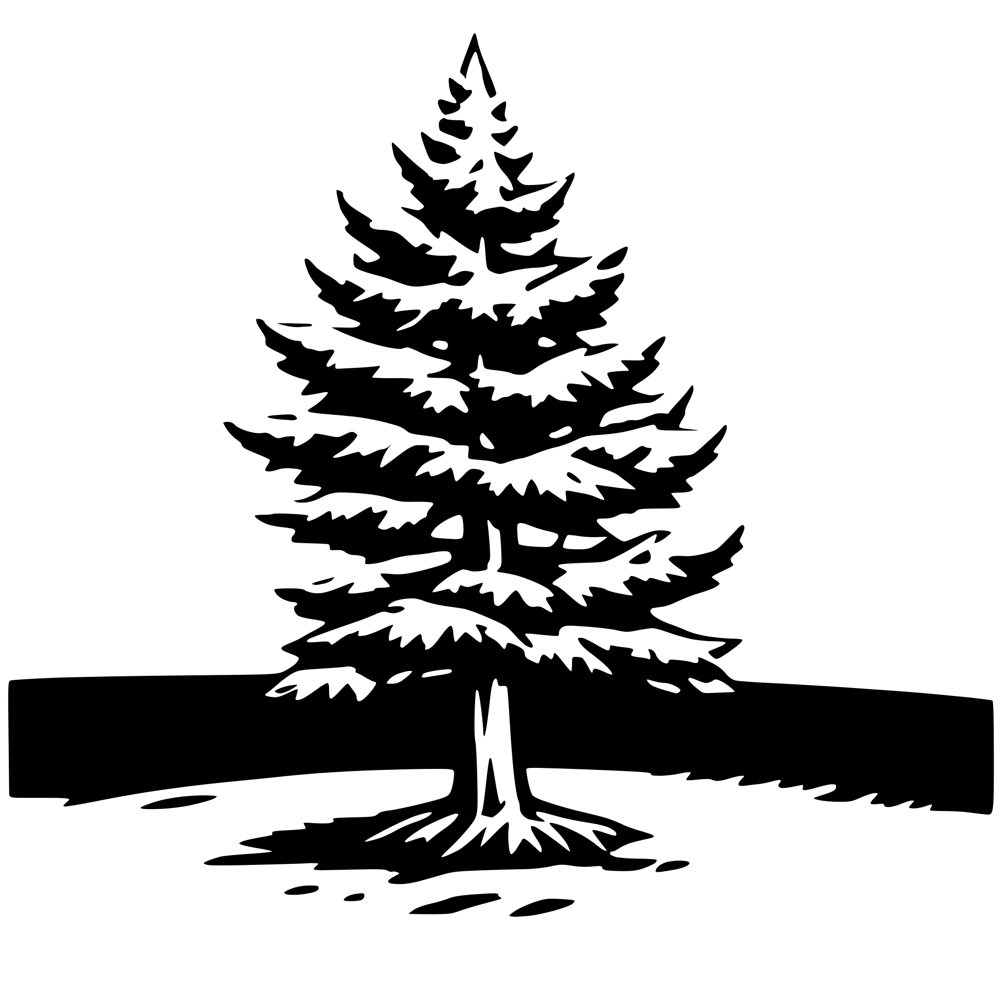 AI-generated SVG of 'a single balsam tree'