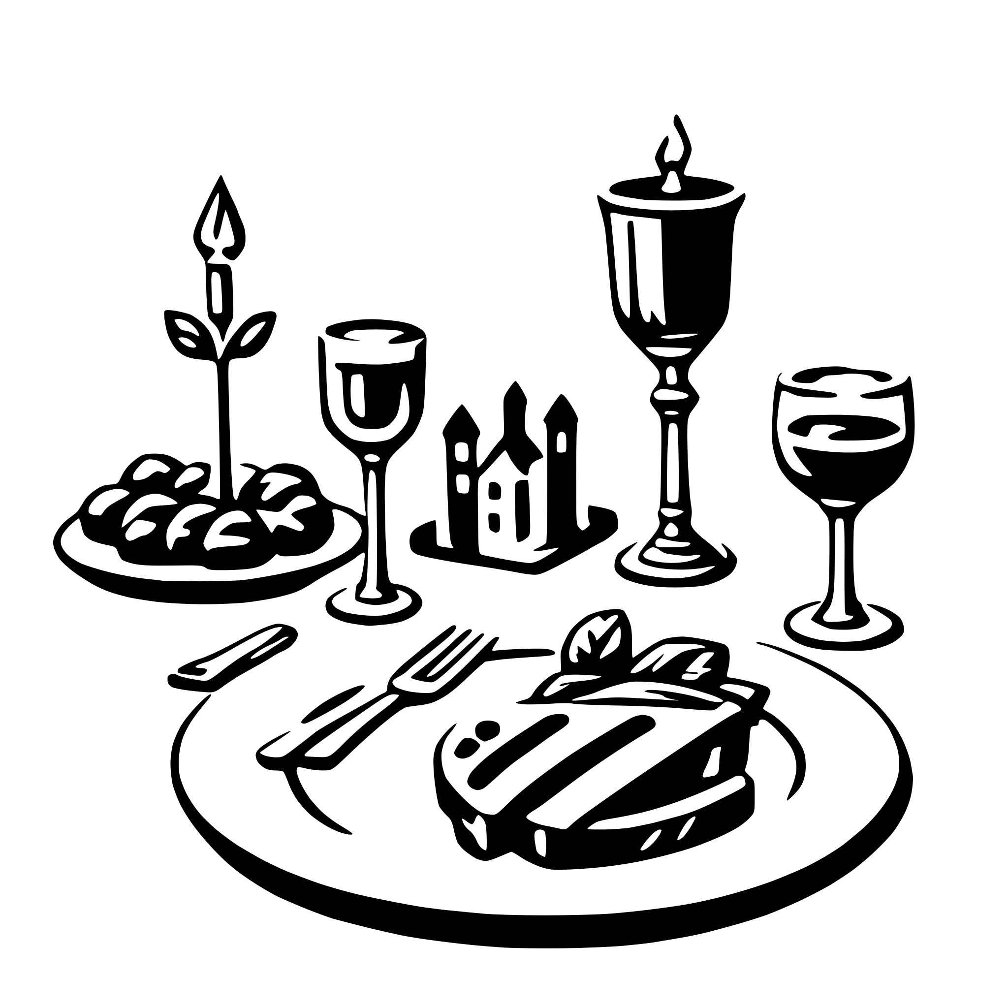 AI-generated SVG of 'romantic dinner'