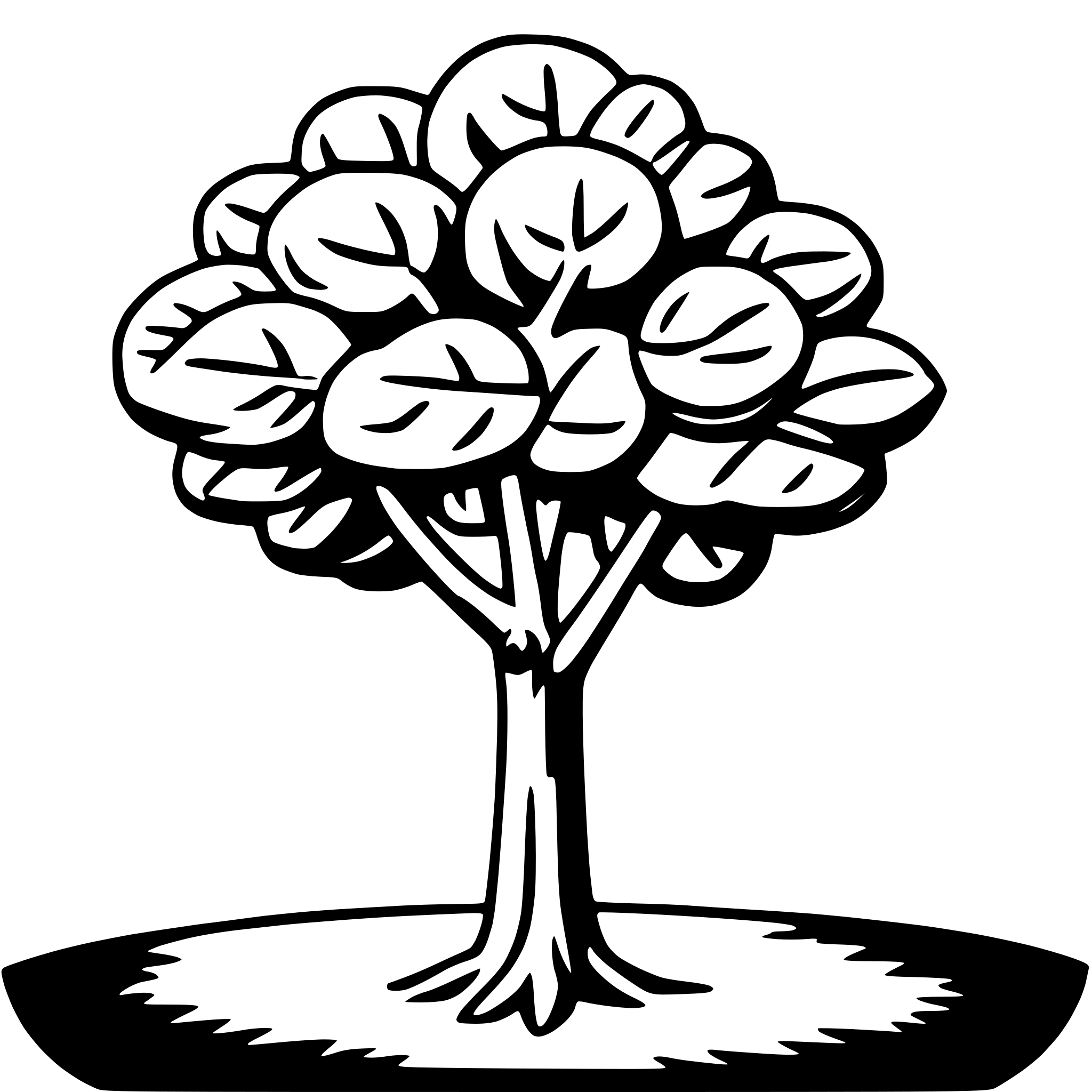 AI-generated SVG of a walnut tree