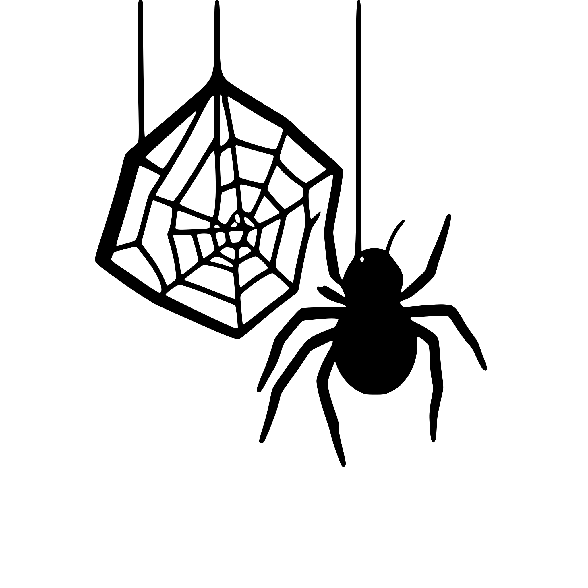AI-generated SVG of 'spiderweb with hanging spider'