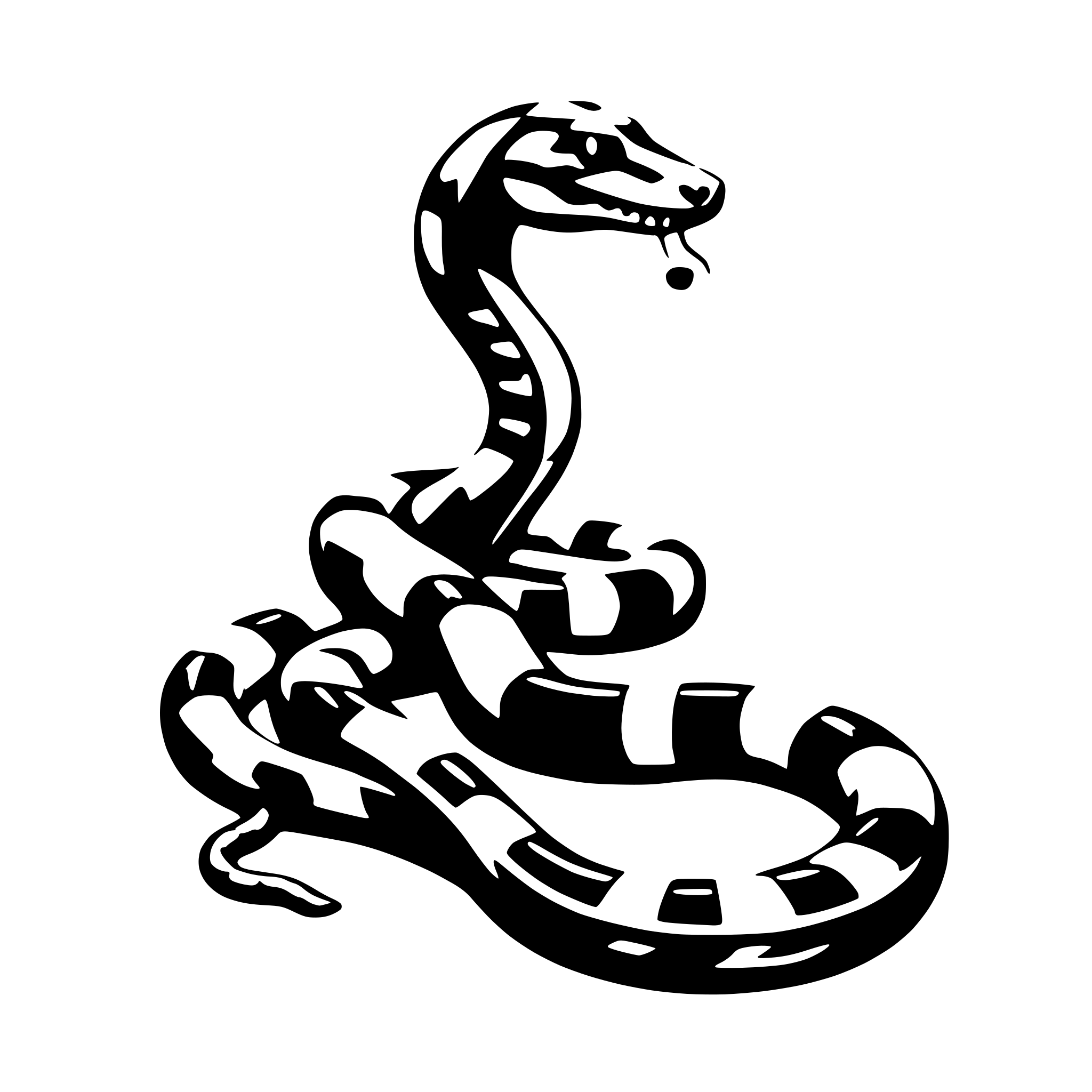 AI-generated SVG of 'snake with a cleaning solution'