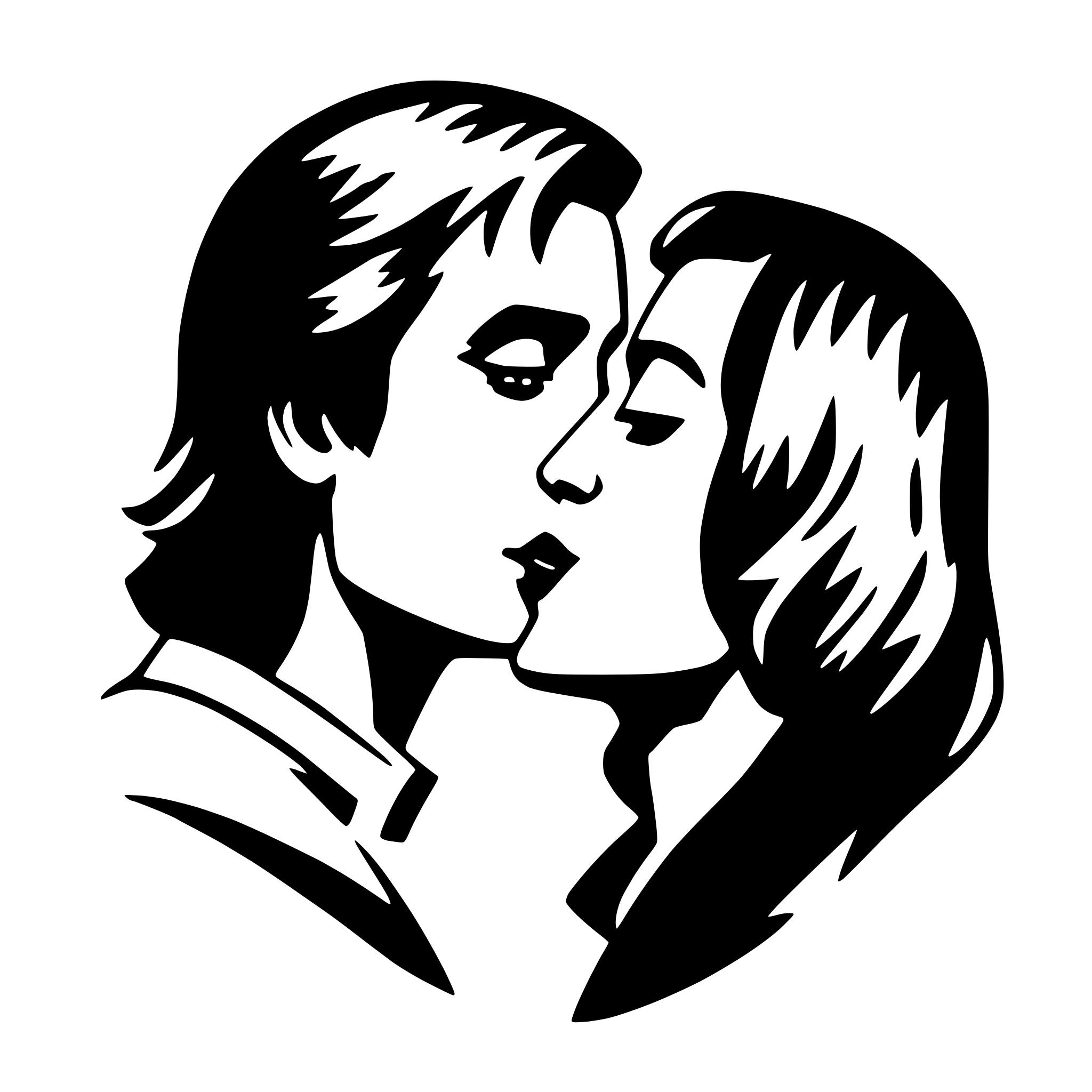 AI-generated SVG of 'kiss'