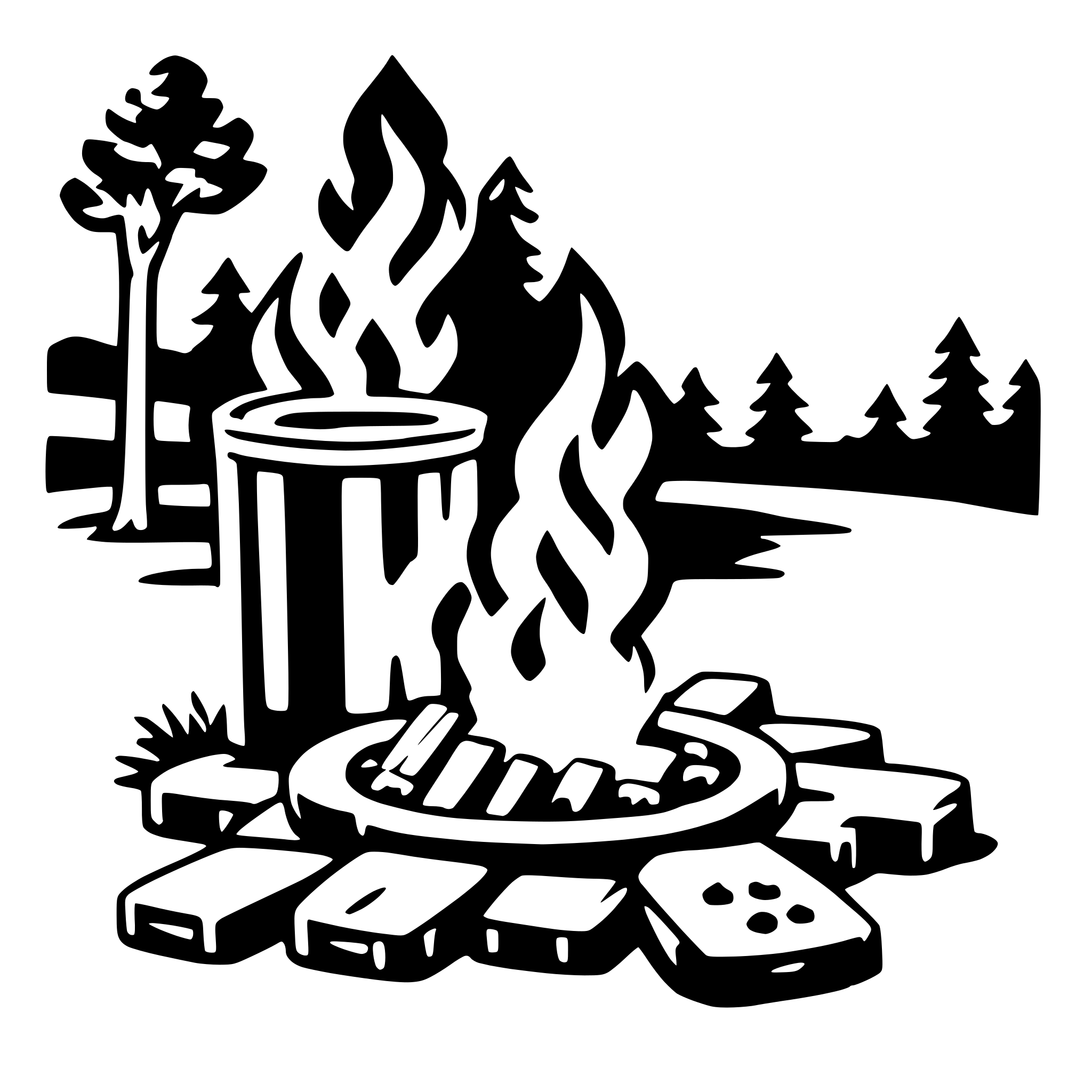 AI-generated SVG of 'romantic bonfire'