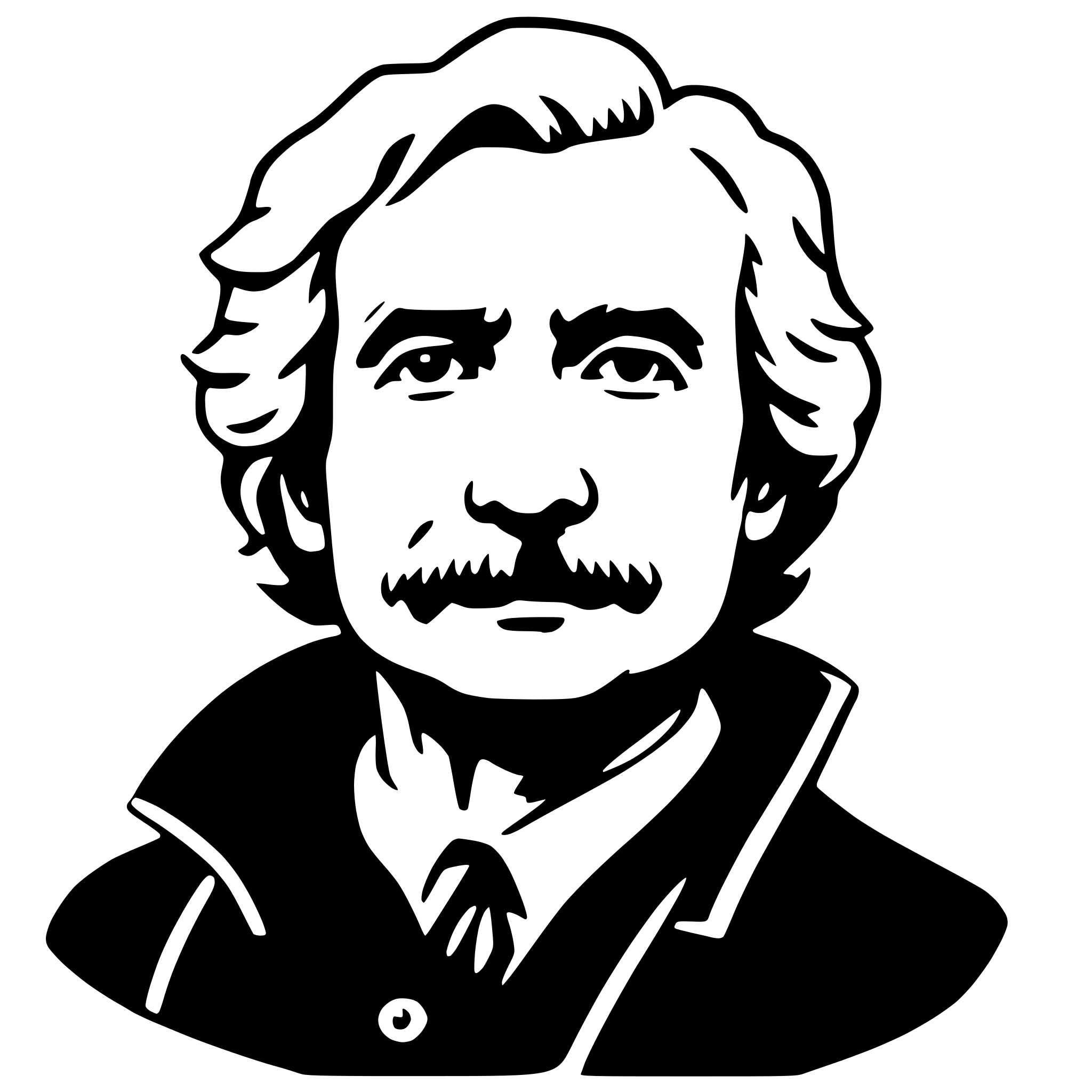 AI-generated SVG of 'mark twain'
