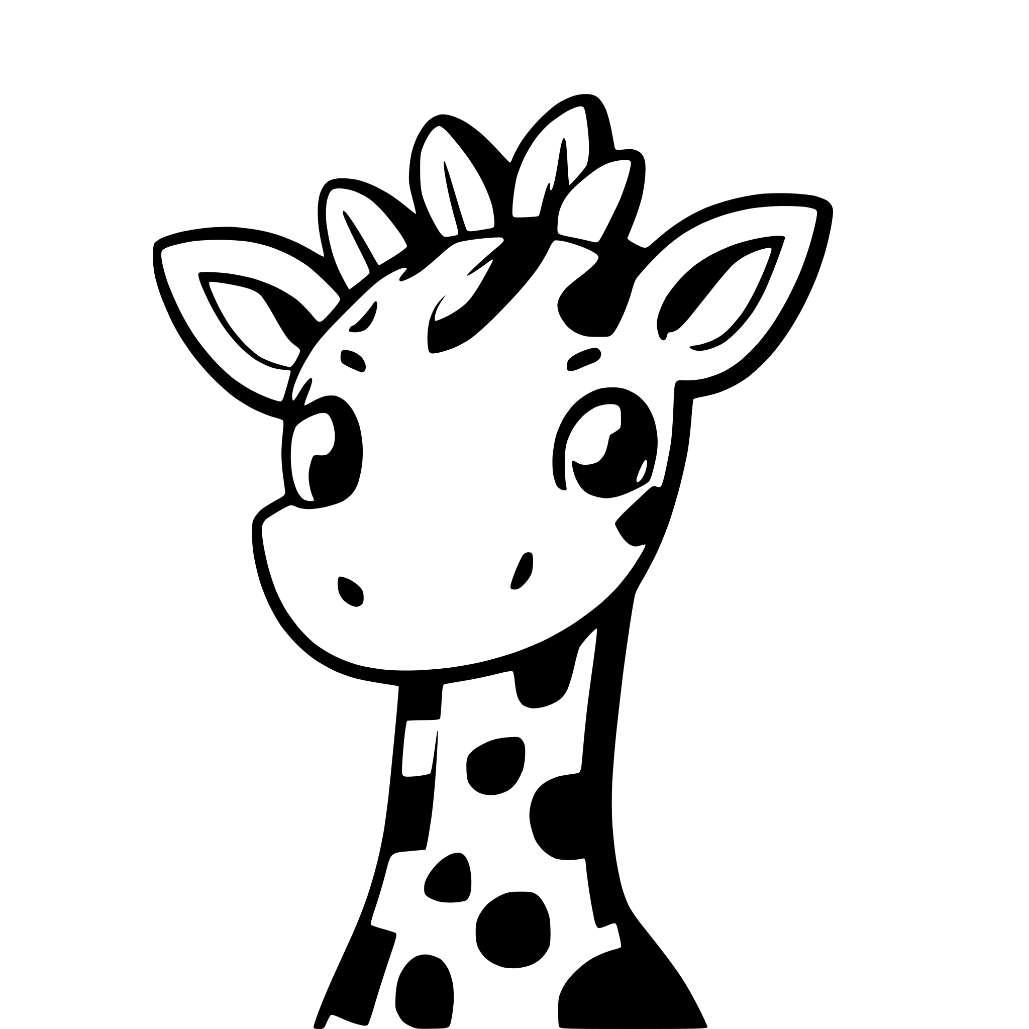 AI-generated SVG of a giraffe