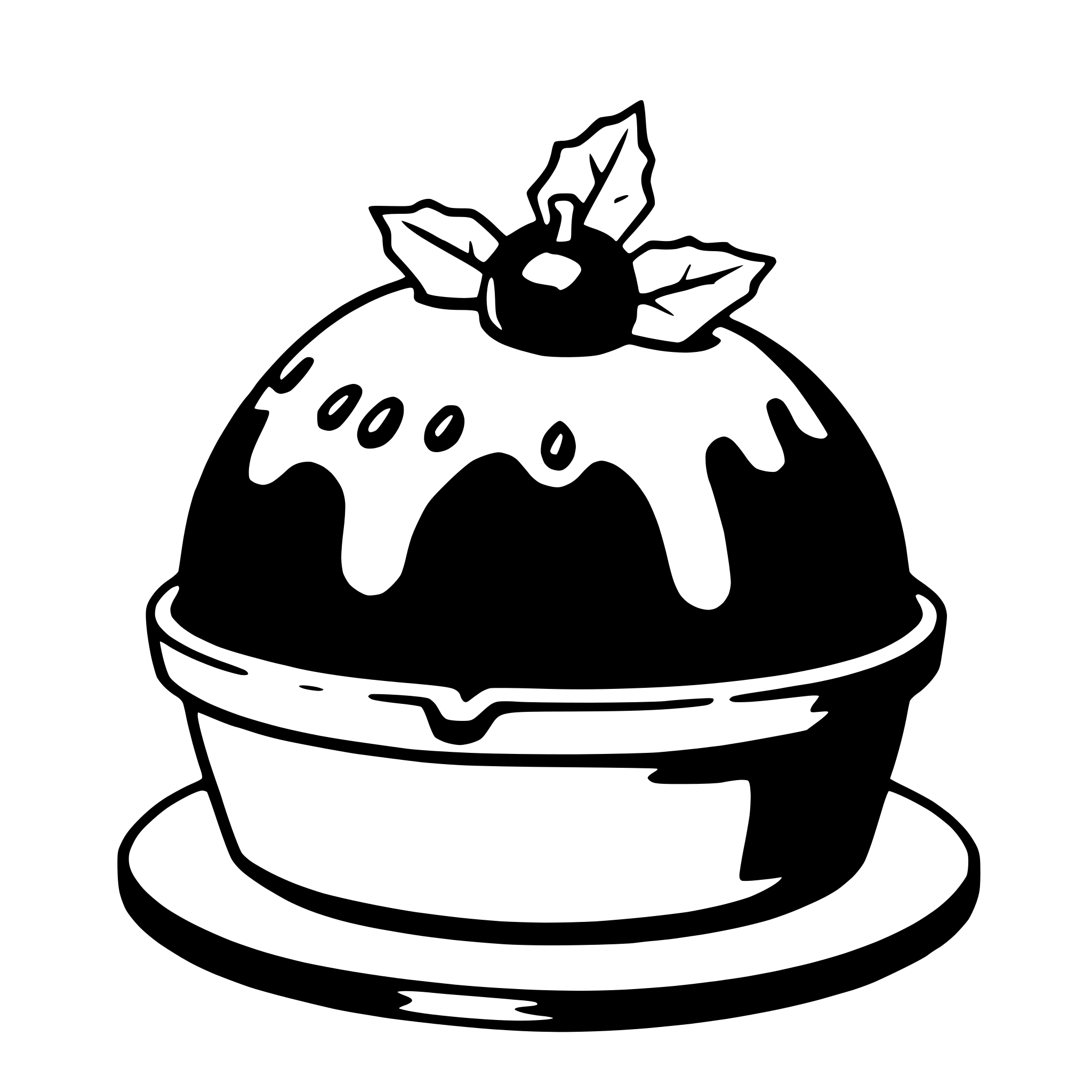 AI-generated SVG of a christmas pudding