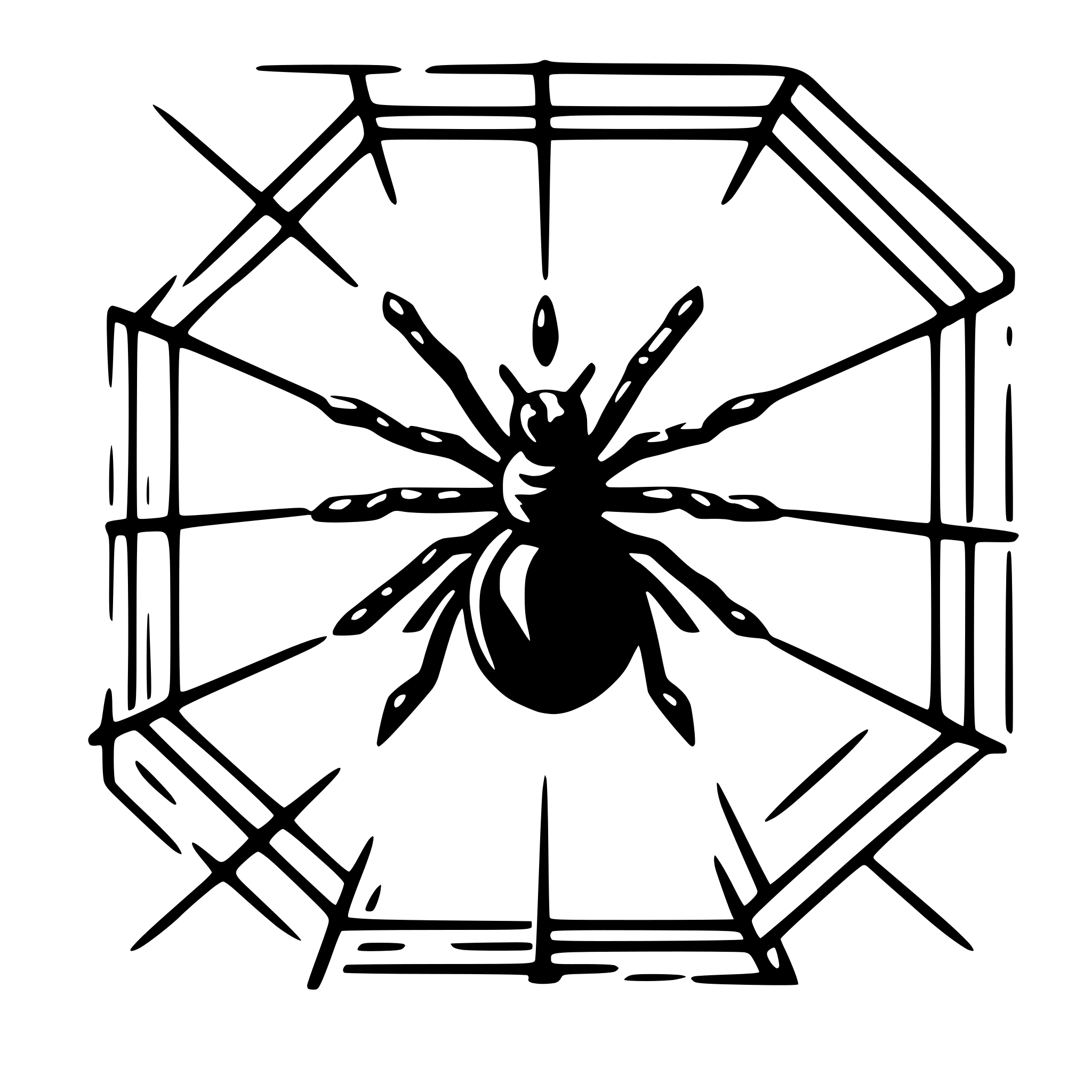 AI-generated SVG of 'spider network link'