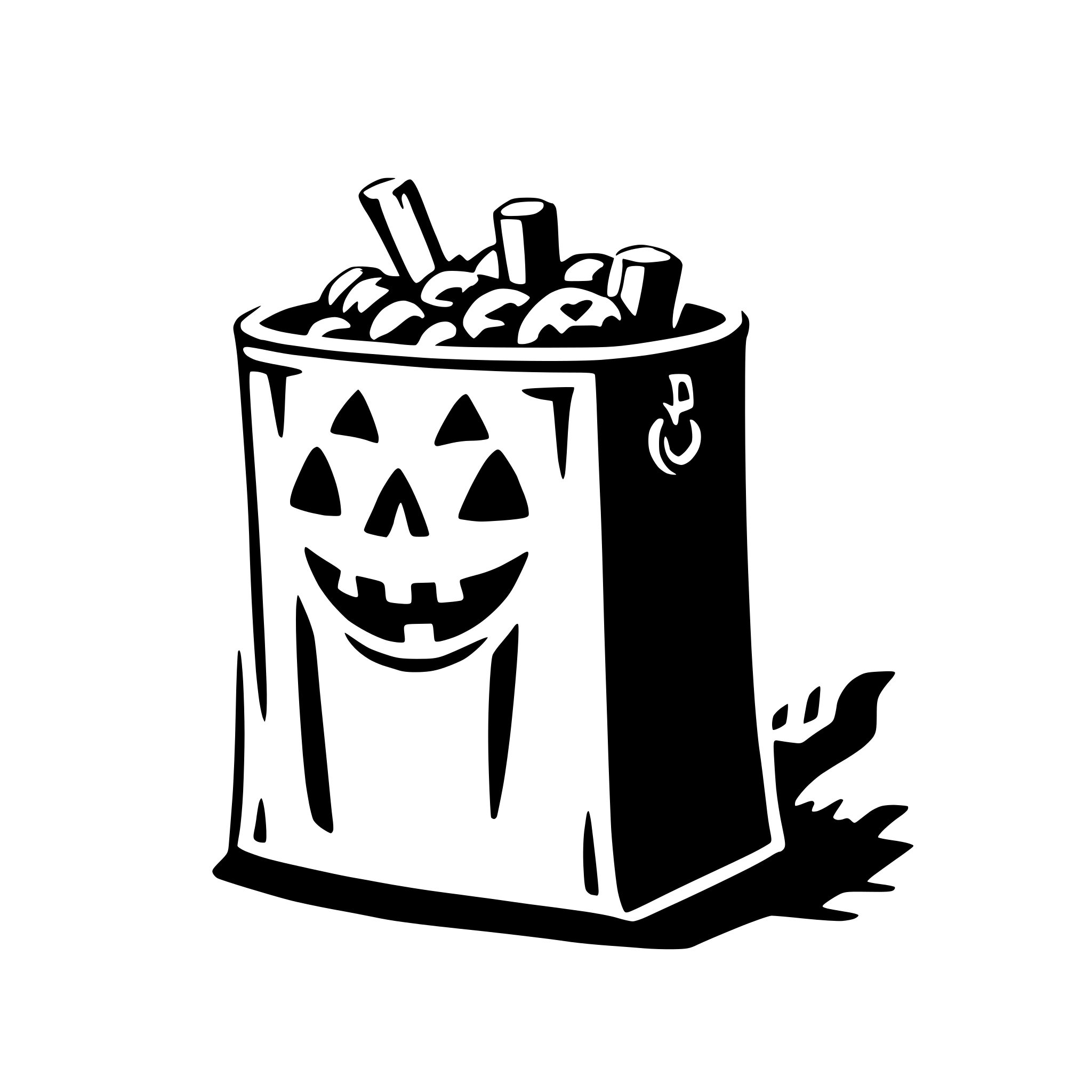 AI-generated SVG of a trick-or-treat bag
