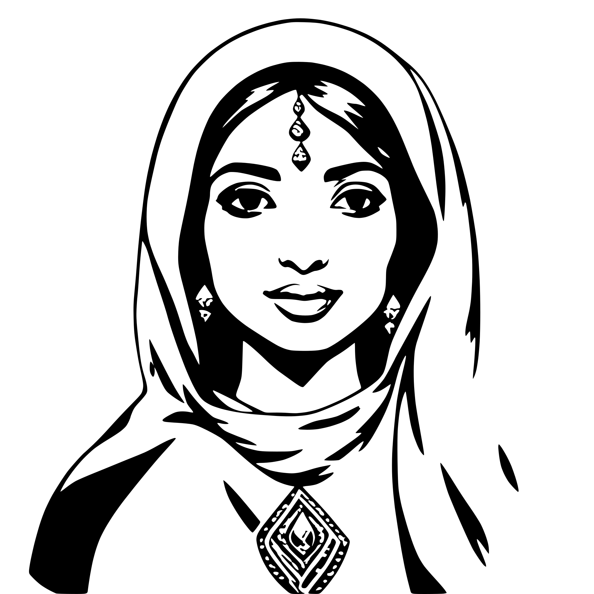 AI-generated SVG of 'indian woman in hijab'