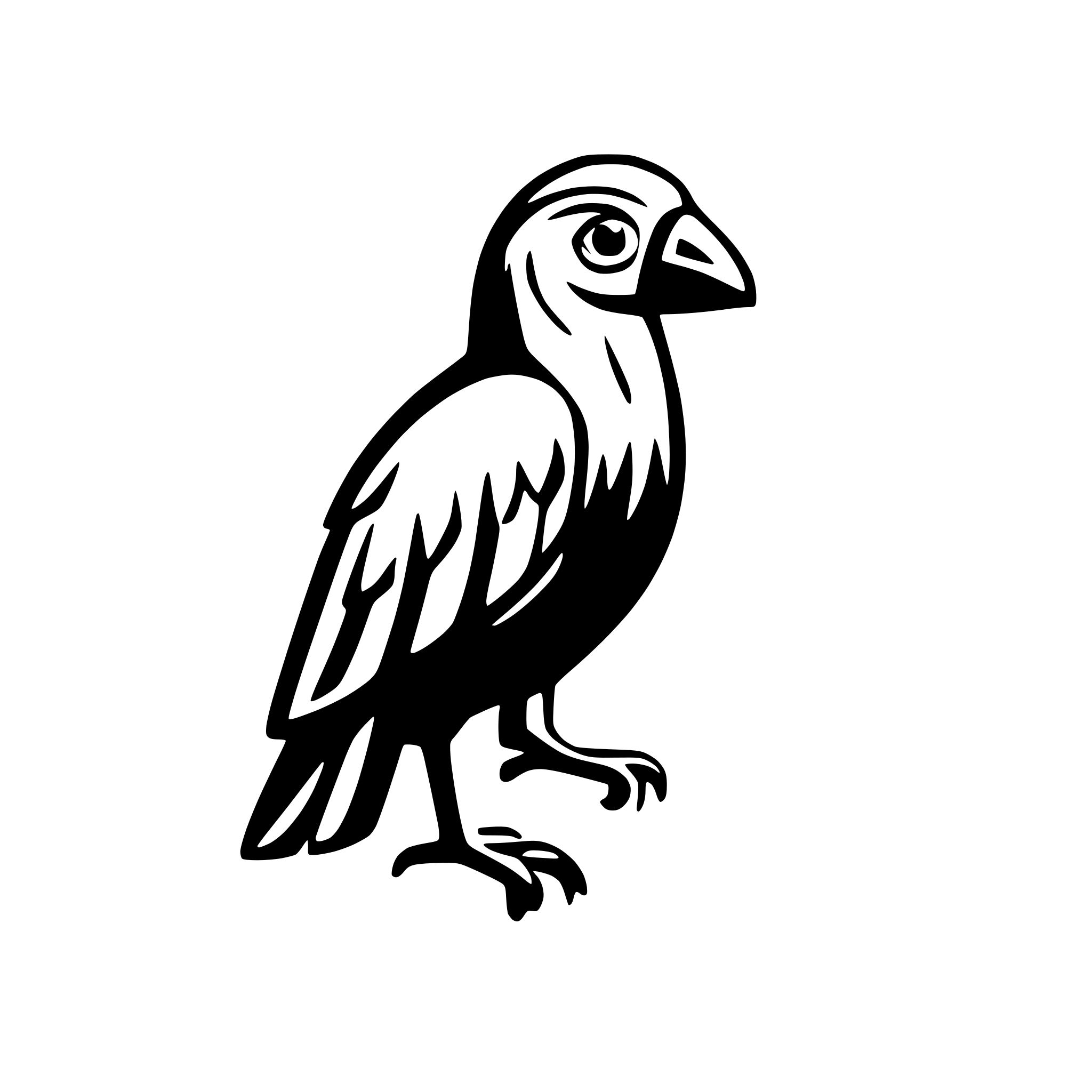 AI-generated SVG of 'african grey bird'