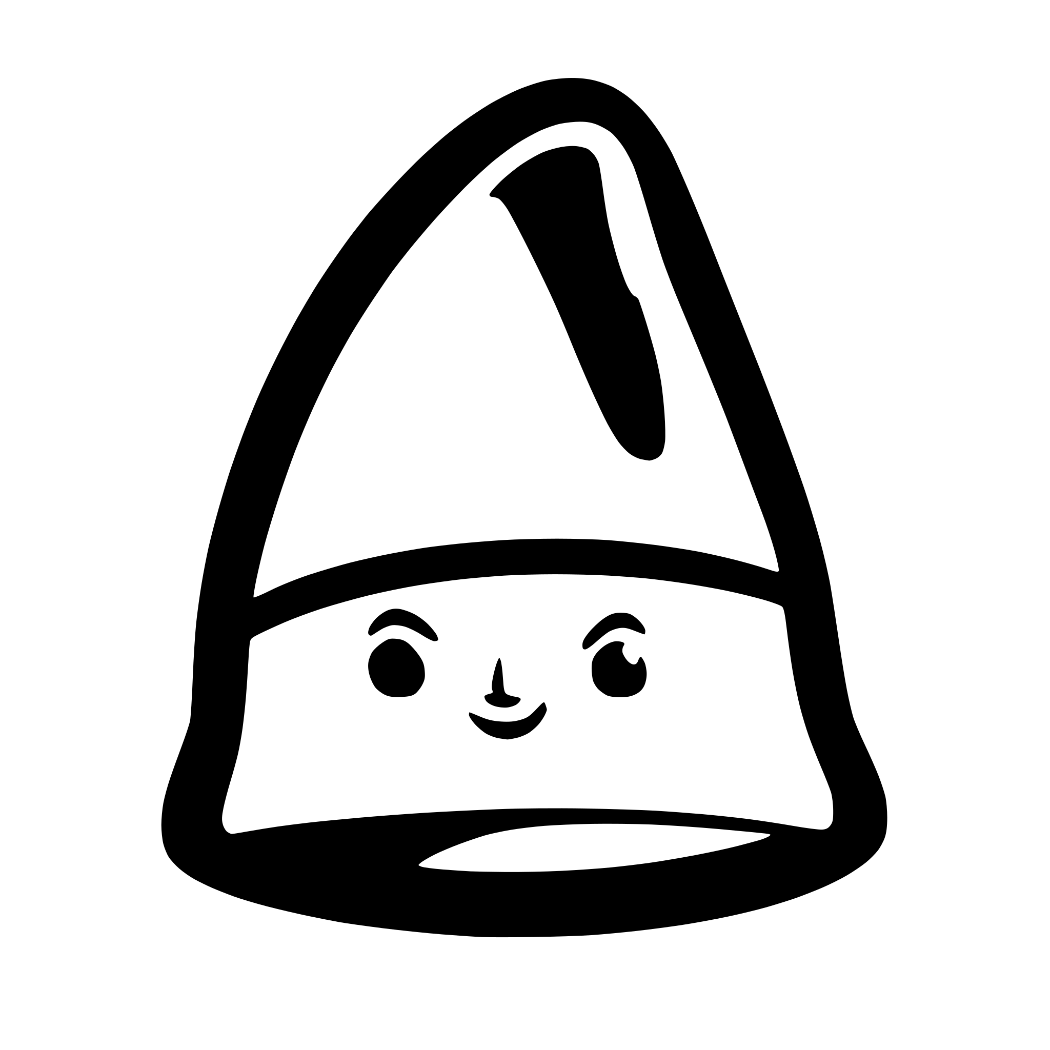 AI-generated SVG of a A simple icon of a gnome's hat
