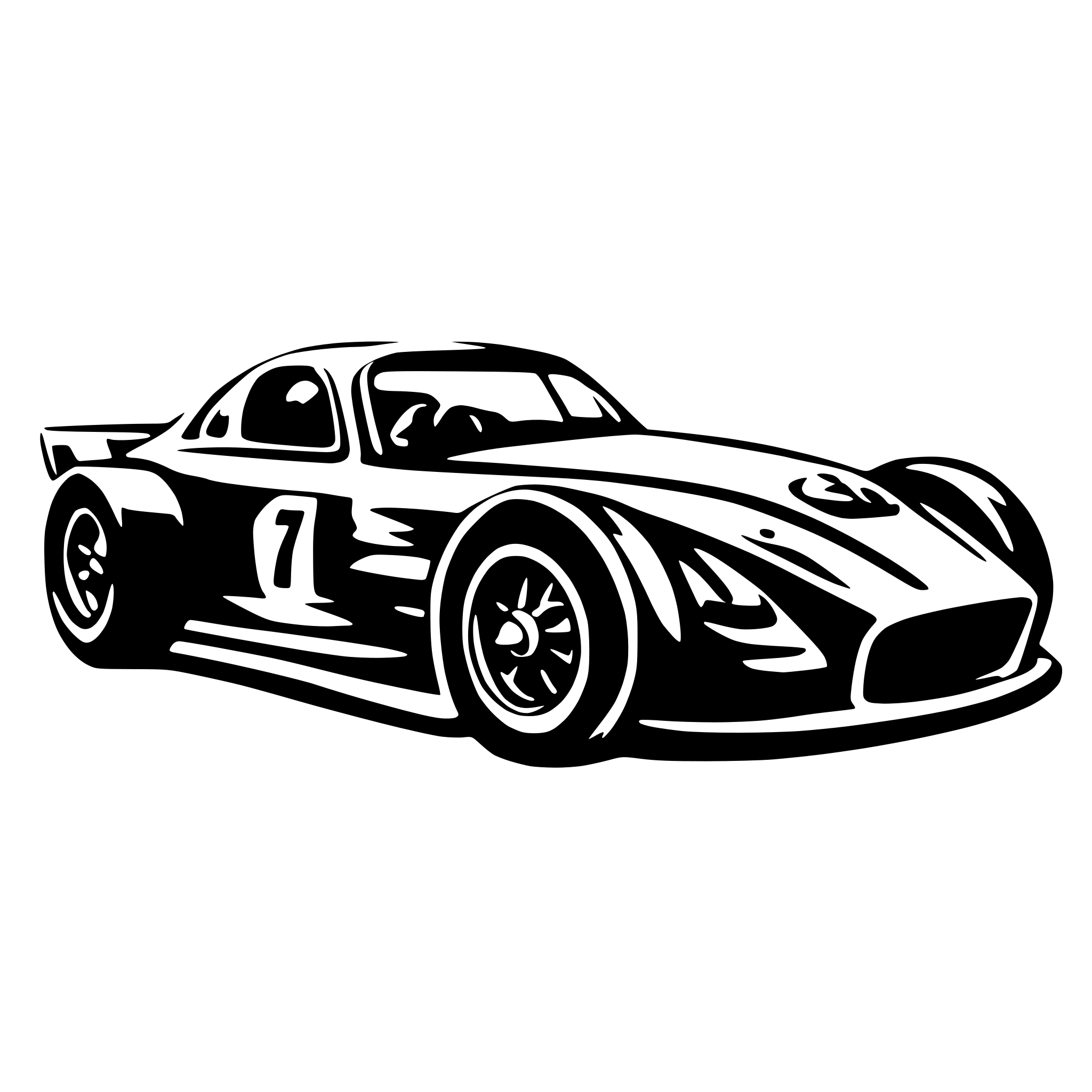 AI-generated SVG of a racecar