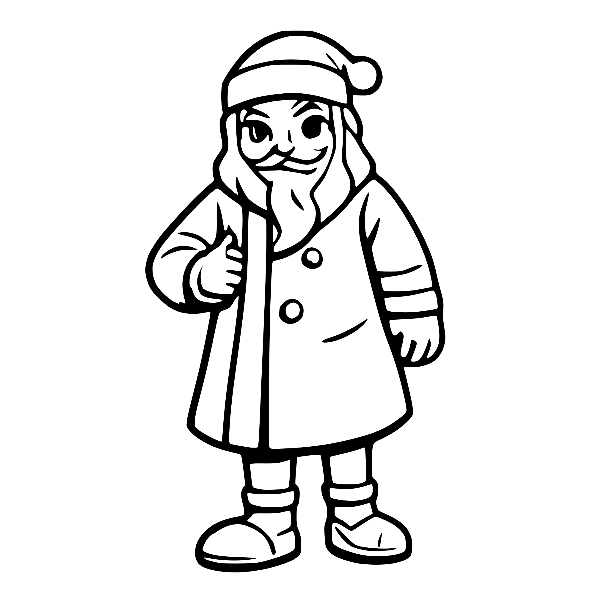 AI-generated SVG of a santa claus full body