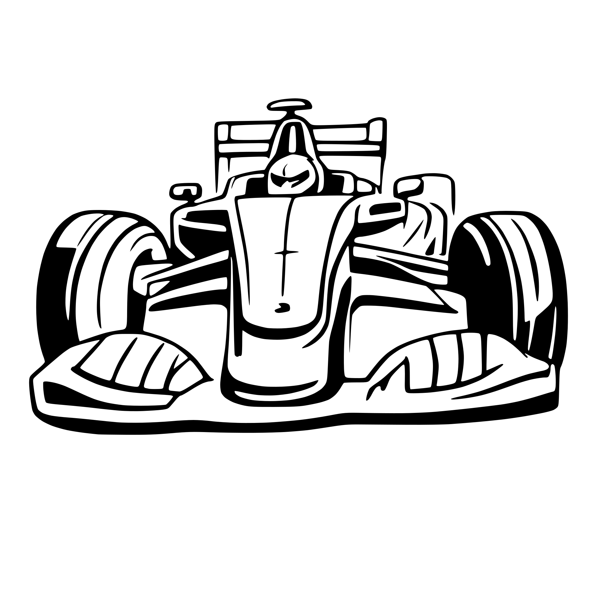 AI-generated SVG of 'a front facing f1 car'