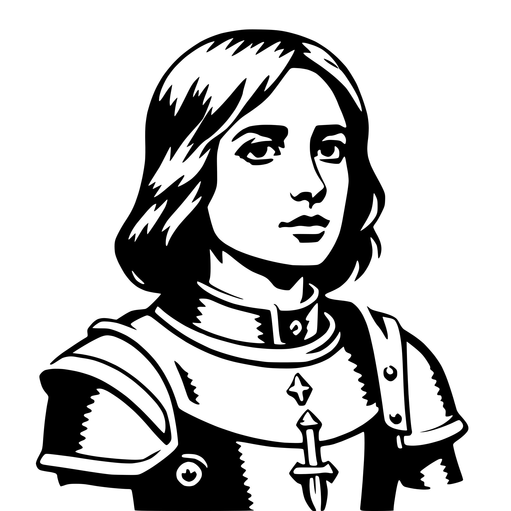 AI-generated SVG of 'joan of arc'