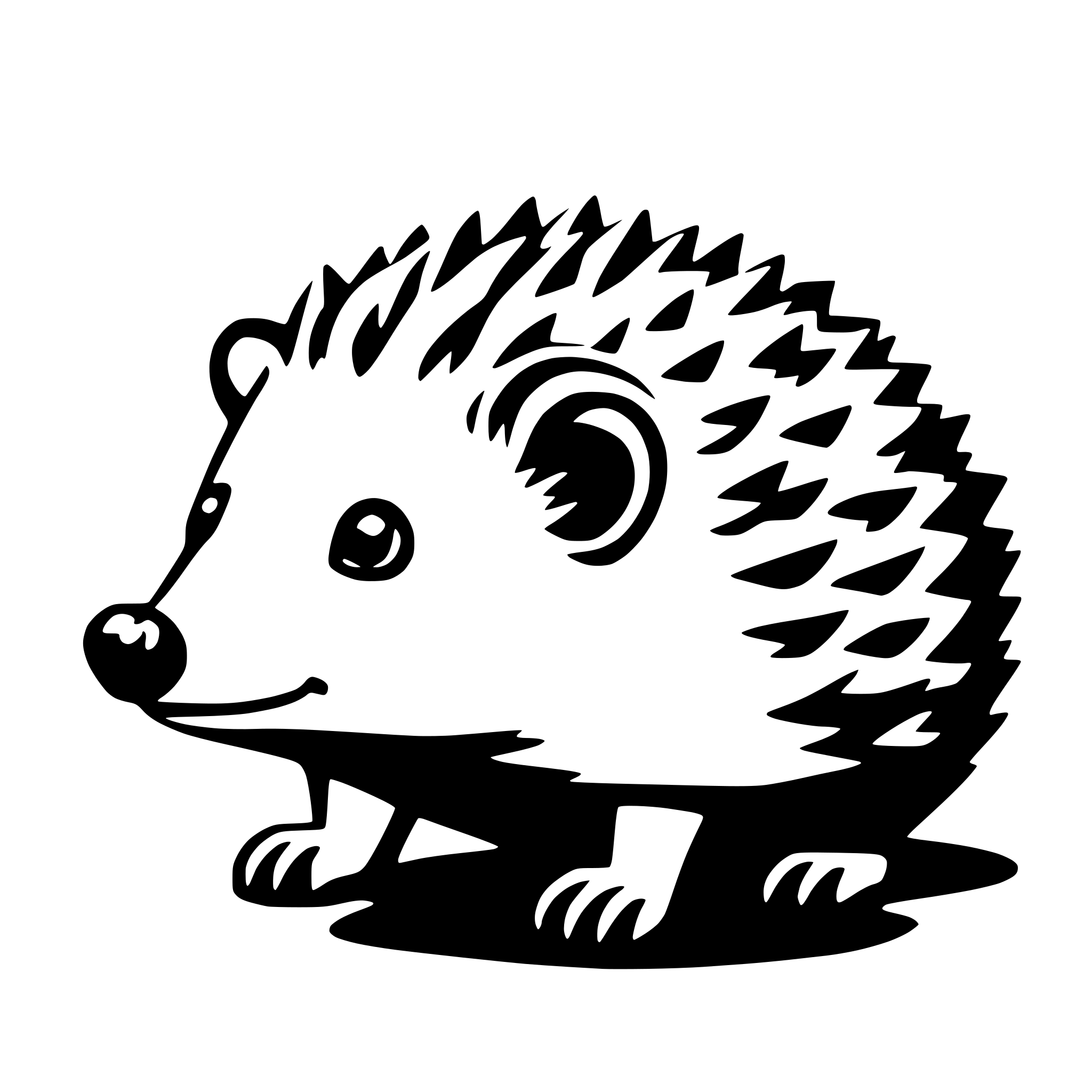 AI-generated SVG of a hedgehog