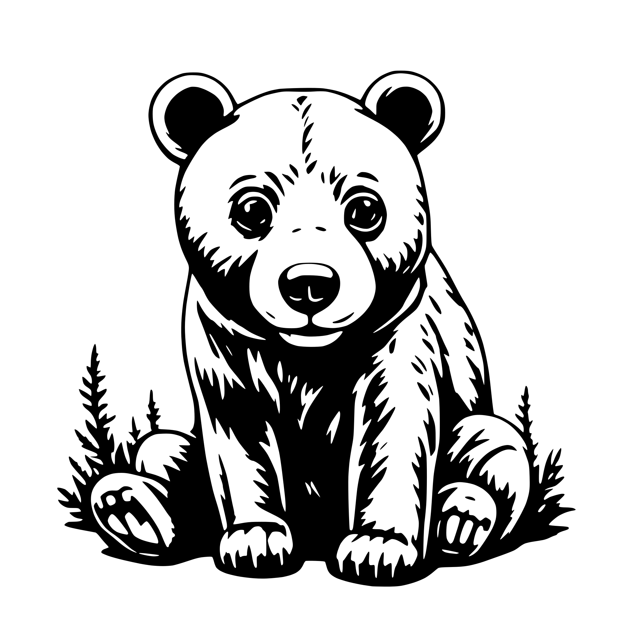 AI-generated SVG of a cute bear