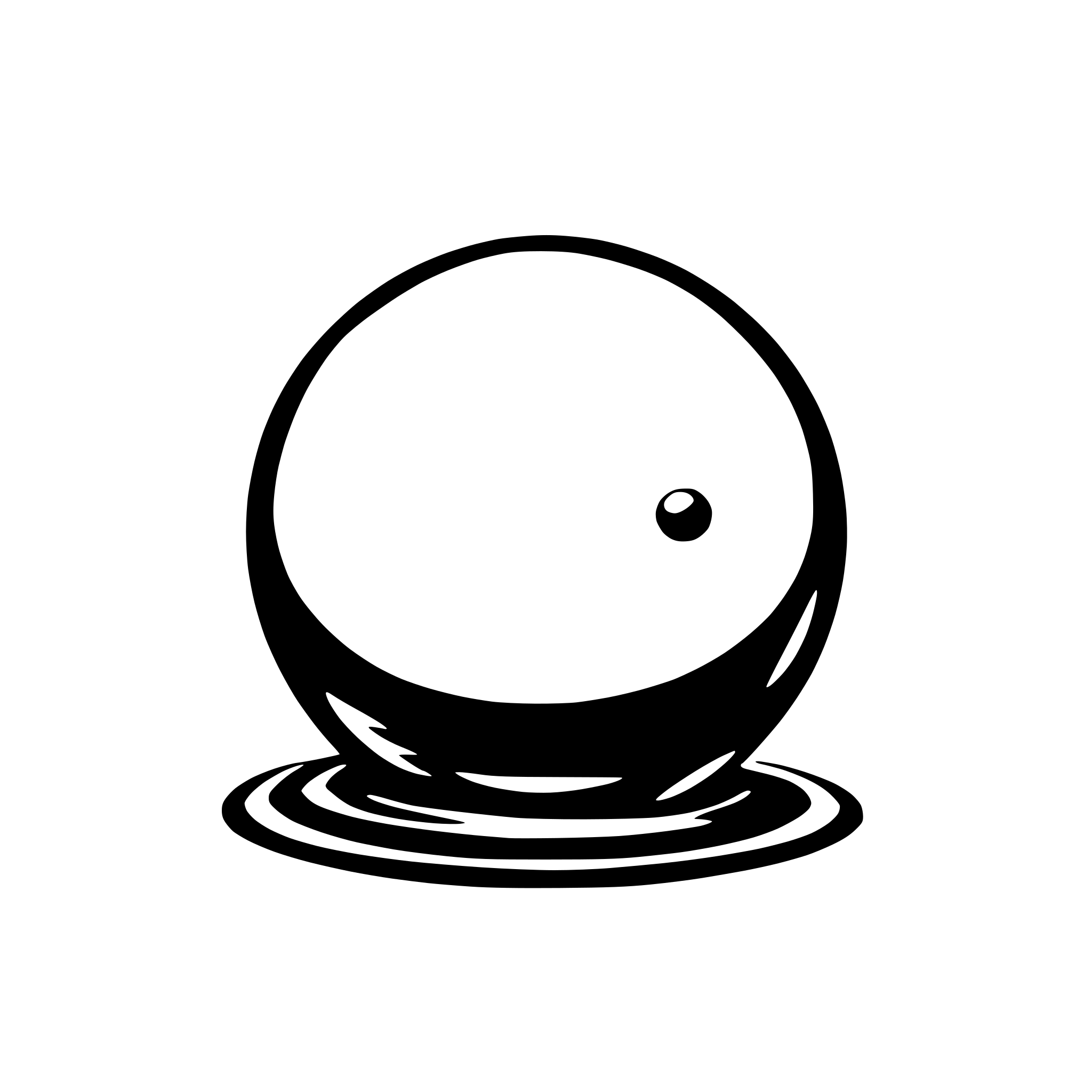 AI-generated SVG of 'Hemispherical droplet onto a surface'