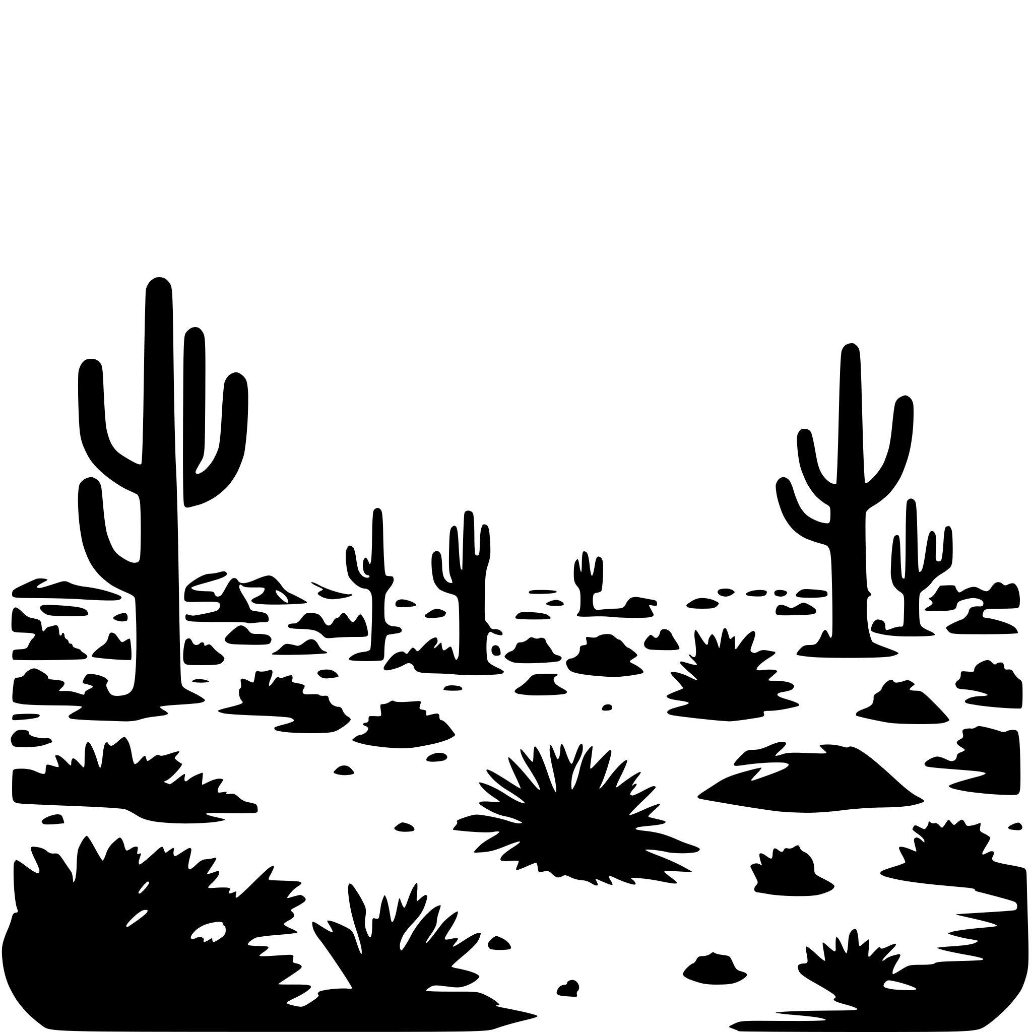 AI-generated SVG of a extreme hot sunny desert ecosystem including sunrise
