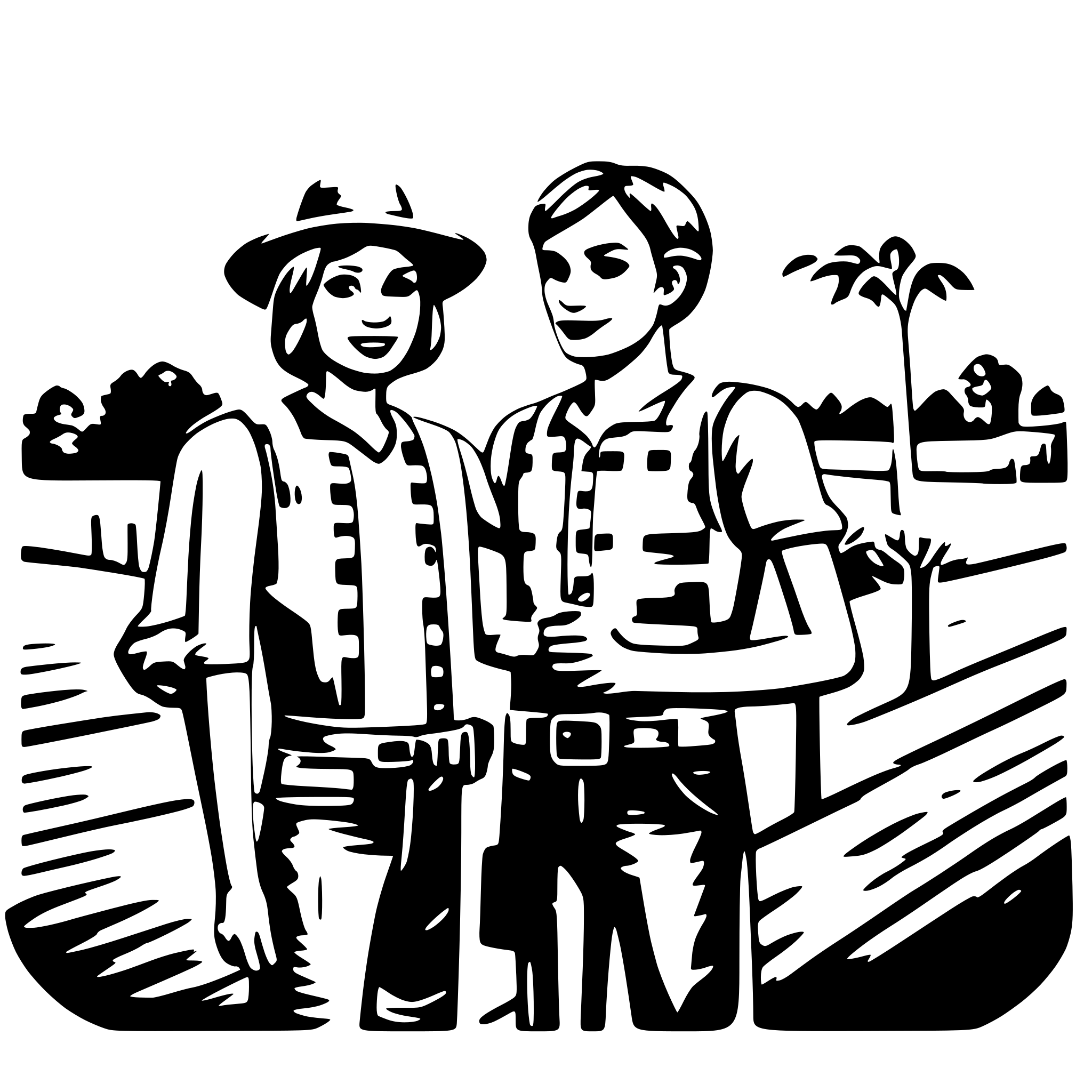 AI-generated SVG of 'MORE THAN TWO FARMER COMMUNICATION'