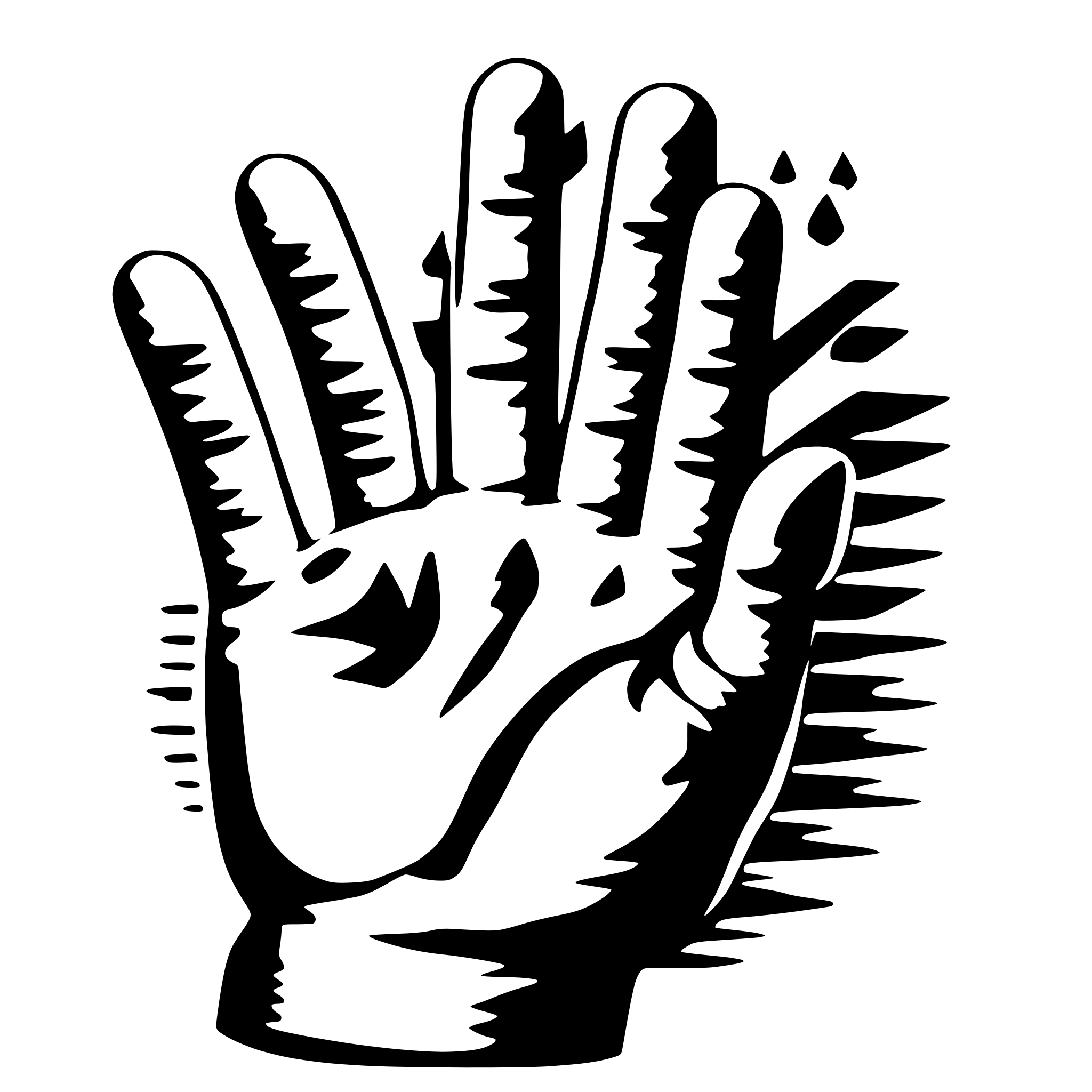 AI-generated SVG of a a hand that generates music
