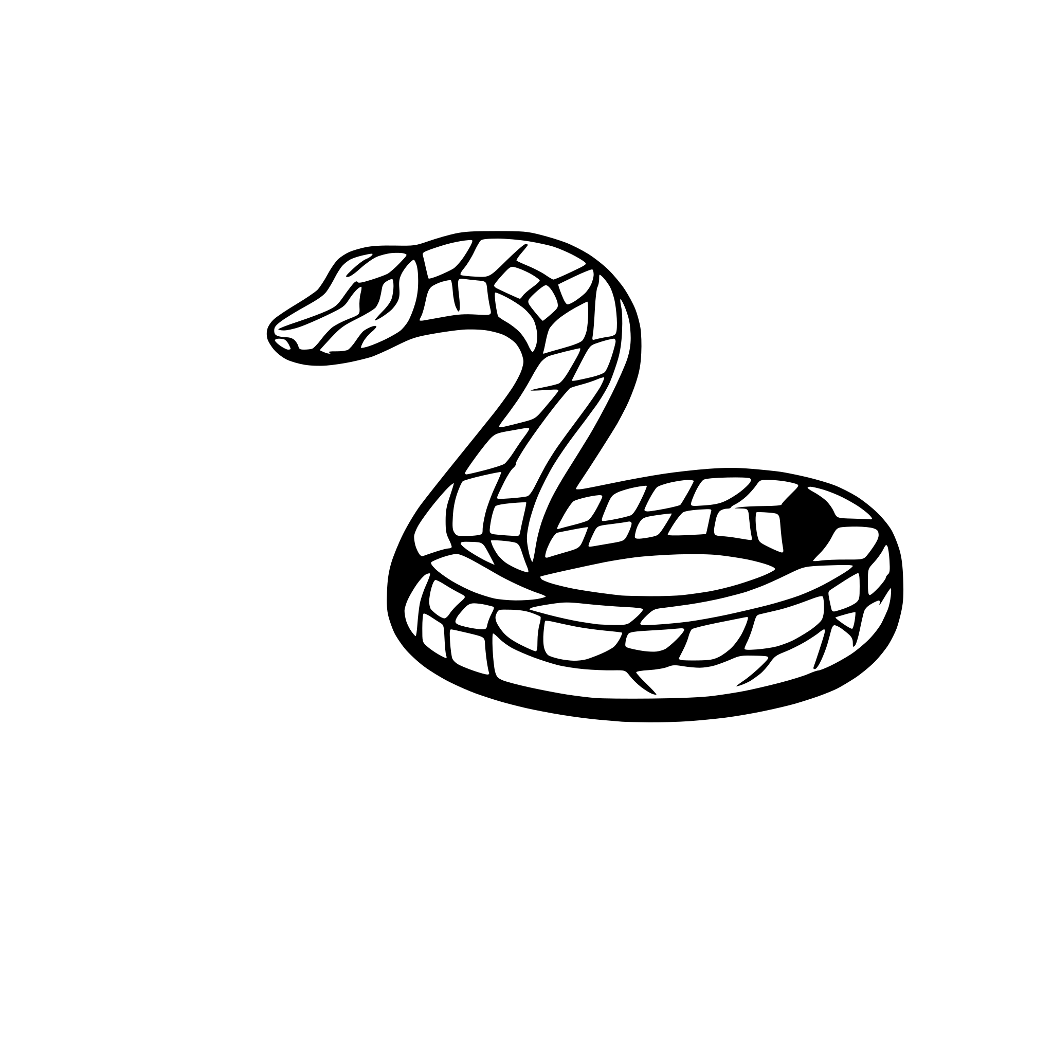 AI-generated SVG of 'snake'