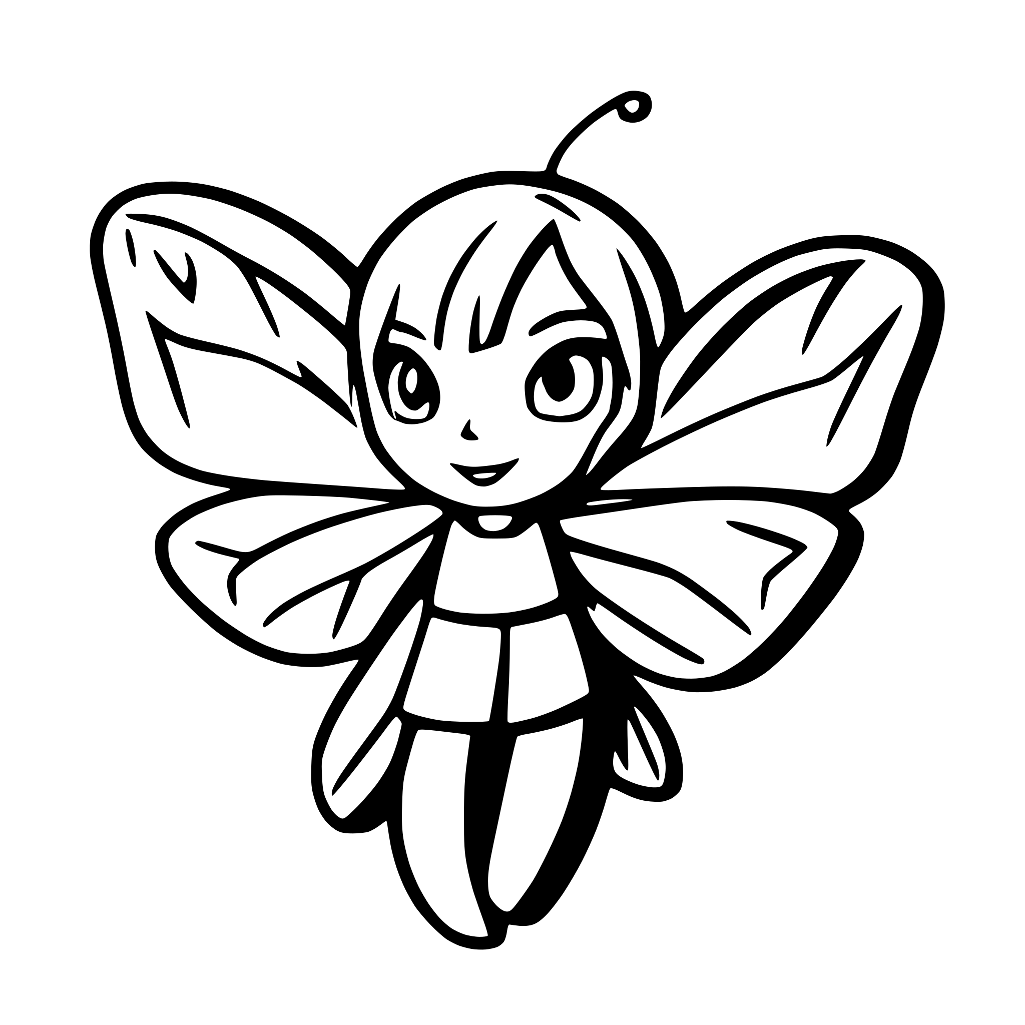 AI-generated SVG of a butterfly with open wings small body, some design on wings AI-generated SVG of a butterfly with open wings small body, some design on wings