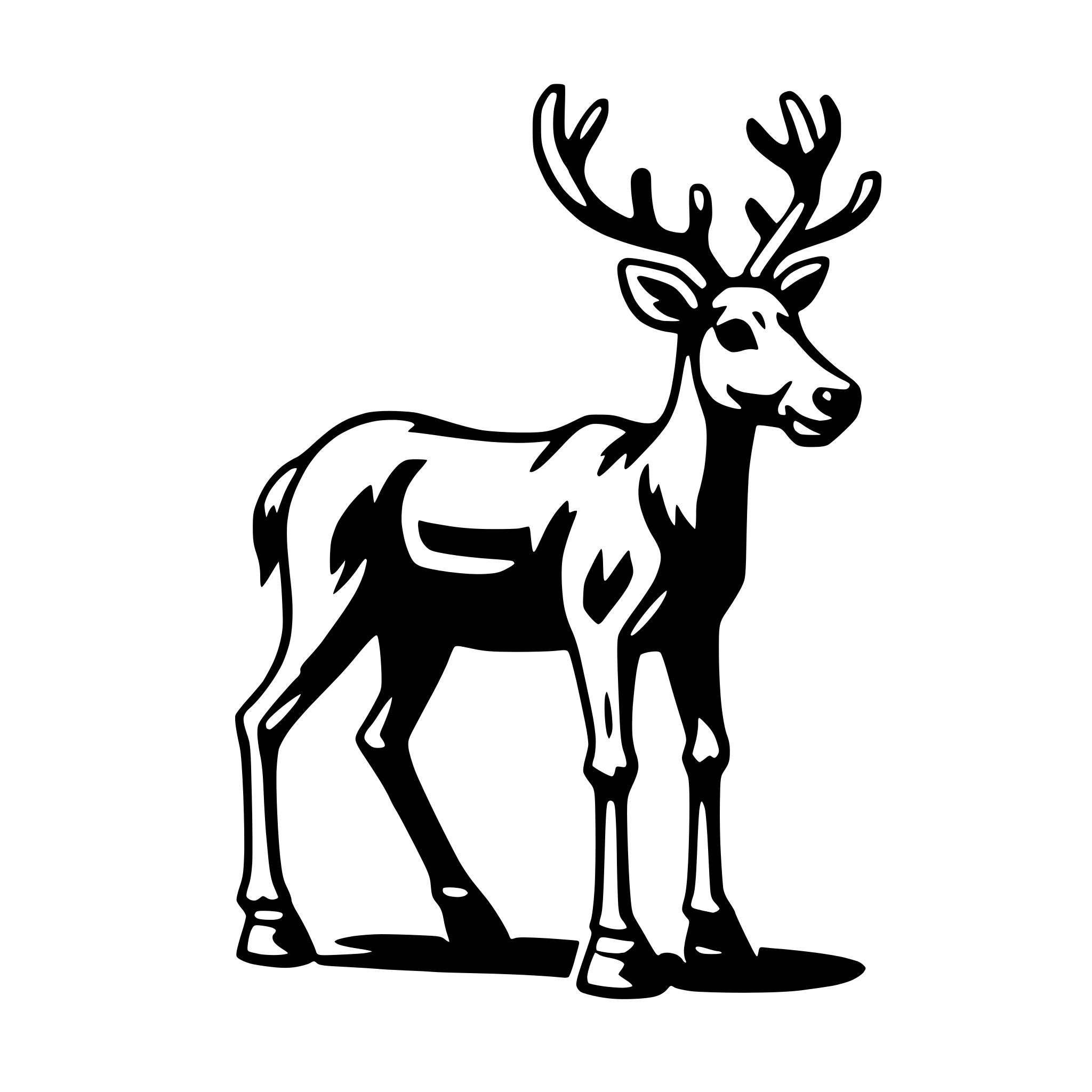AI-generated SVG of 'reindeer'