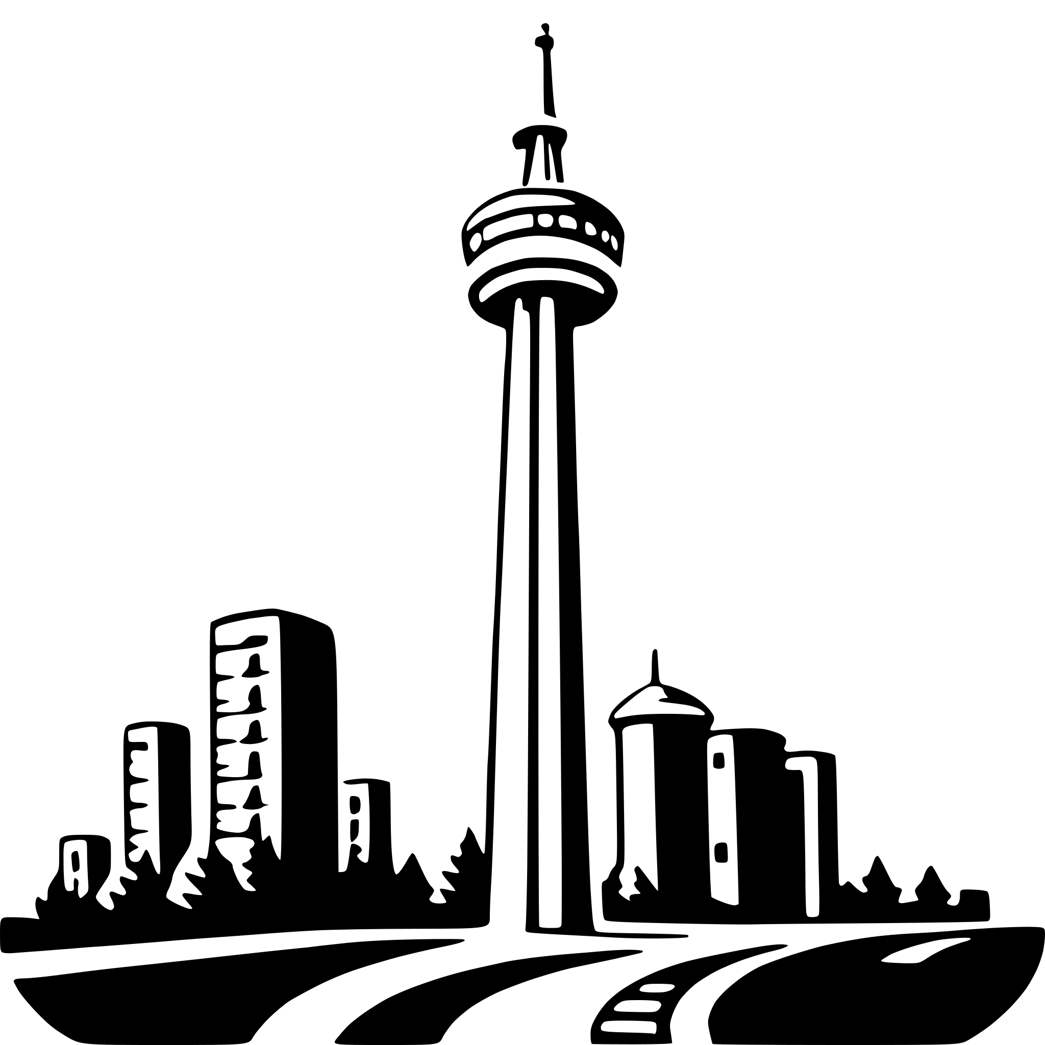 AI-generated SVG of a cn tower