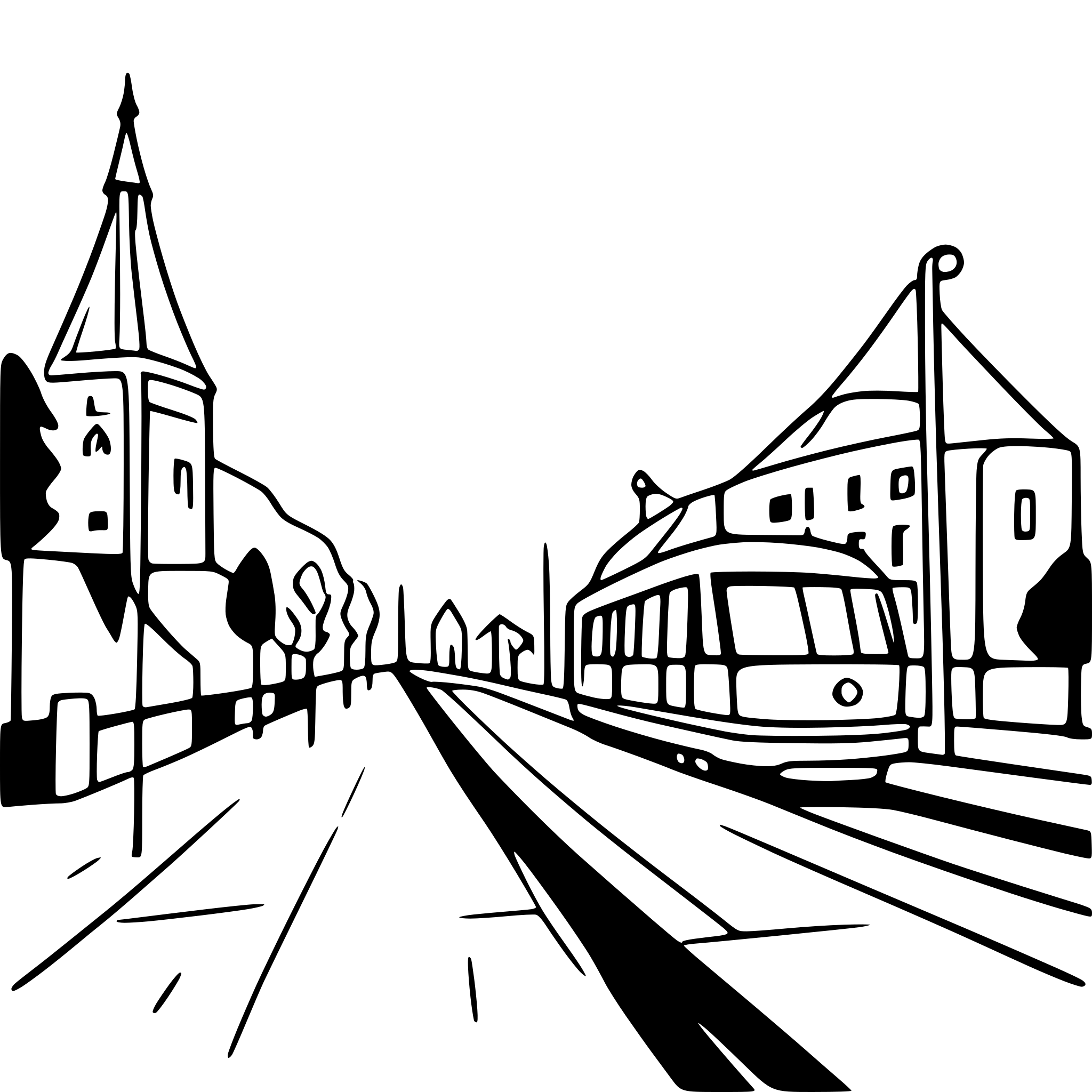AI-generated SVG of 'vienna cirt landscape line art'