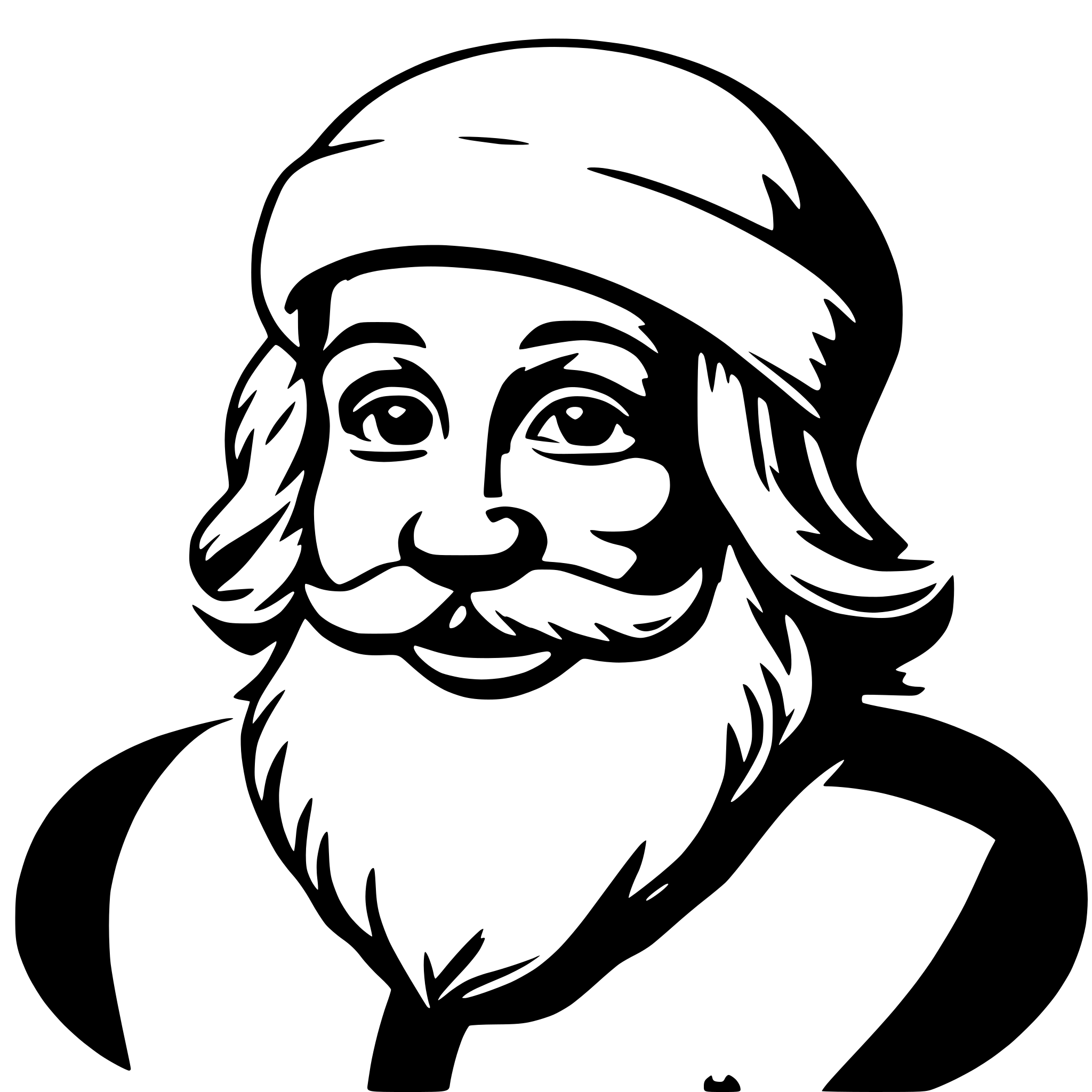 AI-generated SVG of a cute santa claus