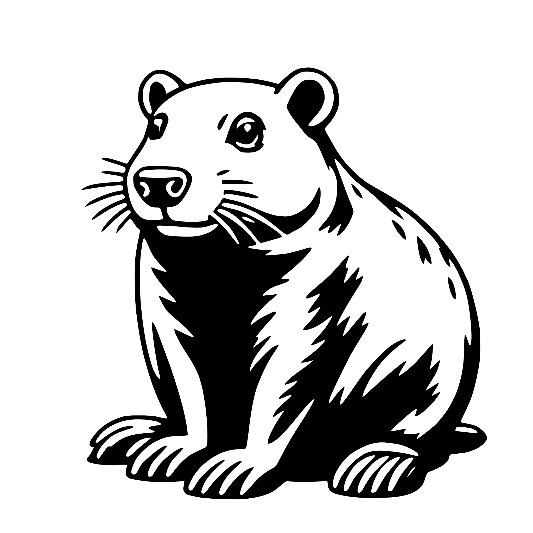 AI-generated SVG of a beaver