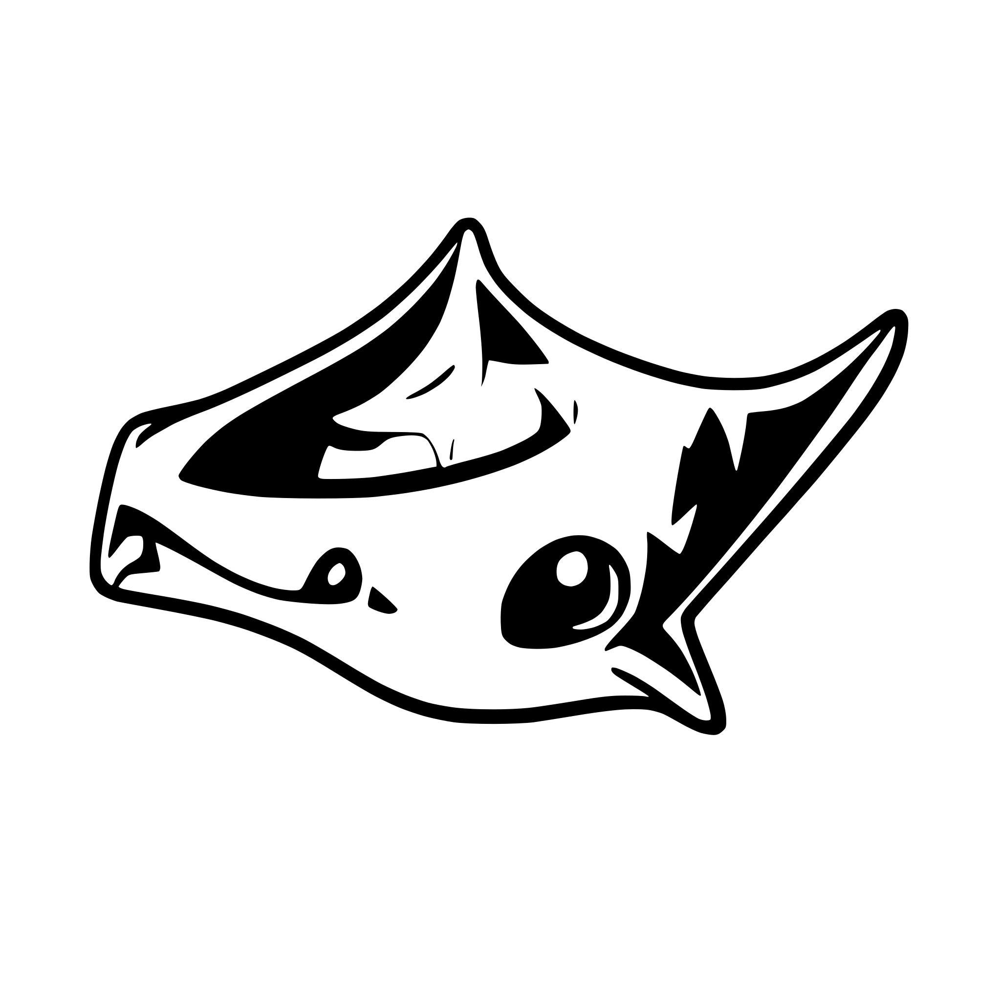 AI-generated SVG of 'manta ray, 2d'