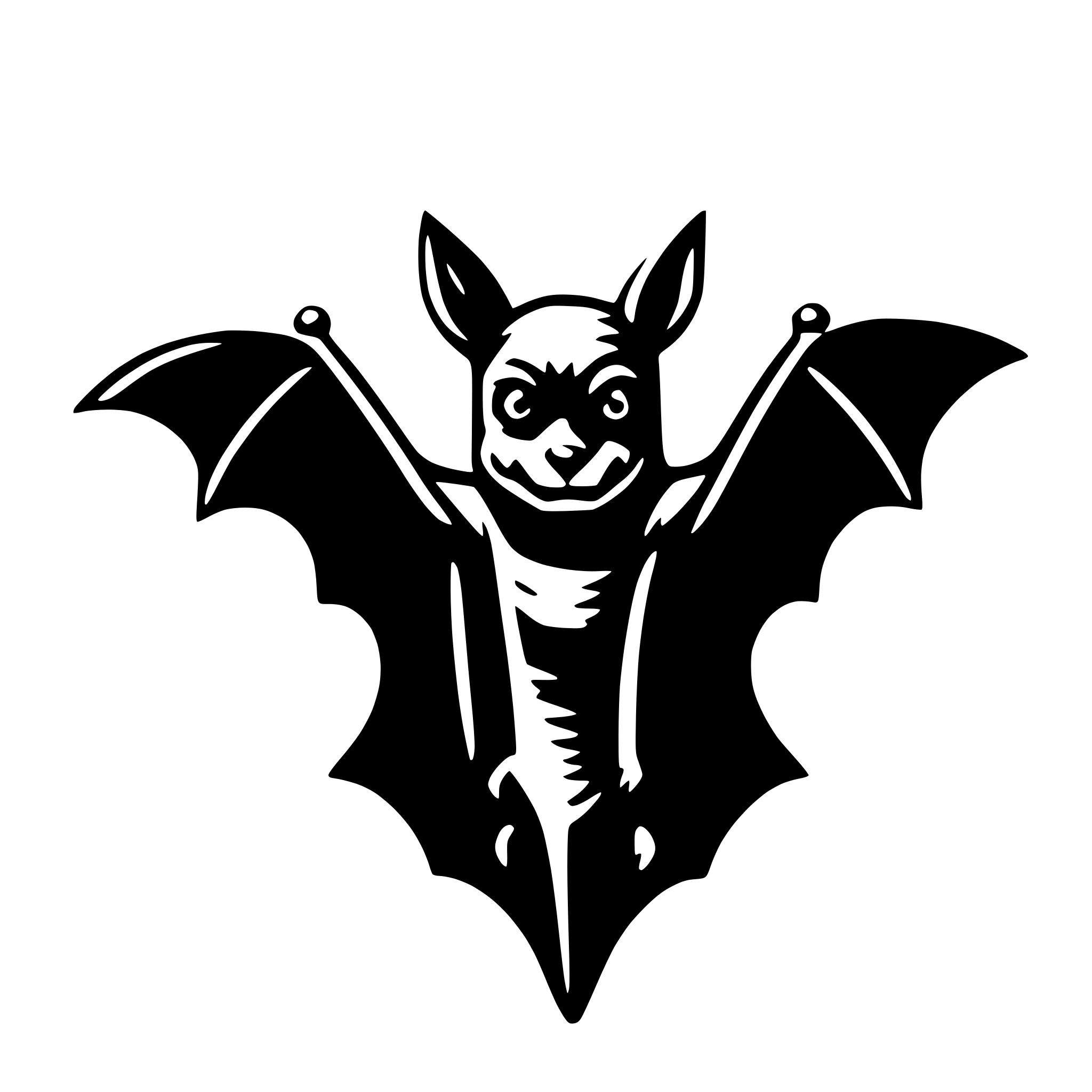 AI-generated SVG of 'bat'