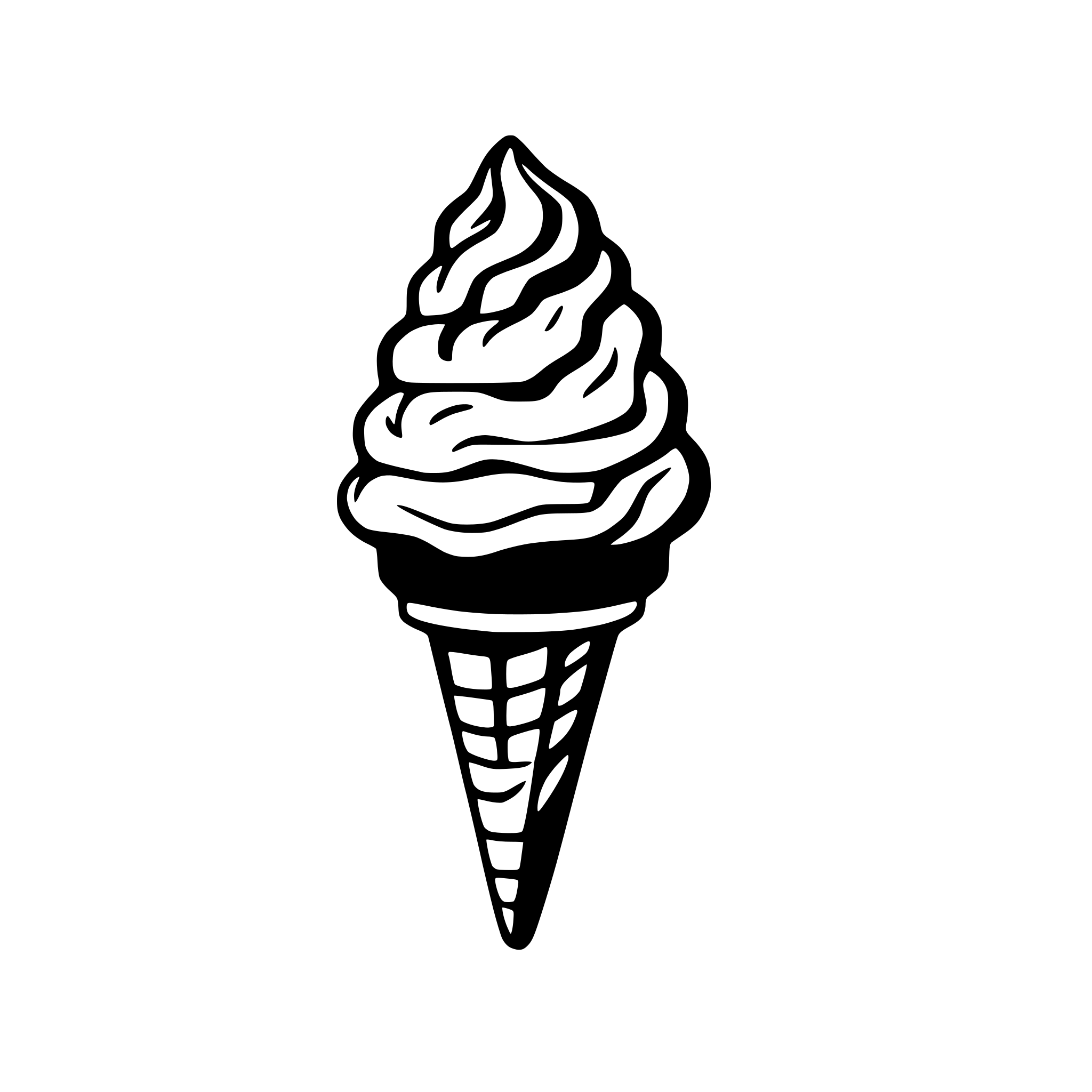 AI-generated SVG of 'ice cream cone melting'