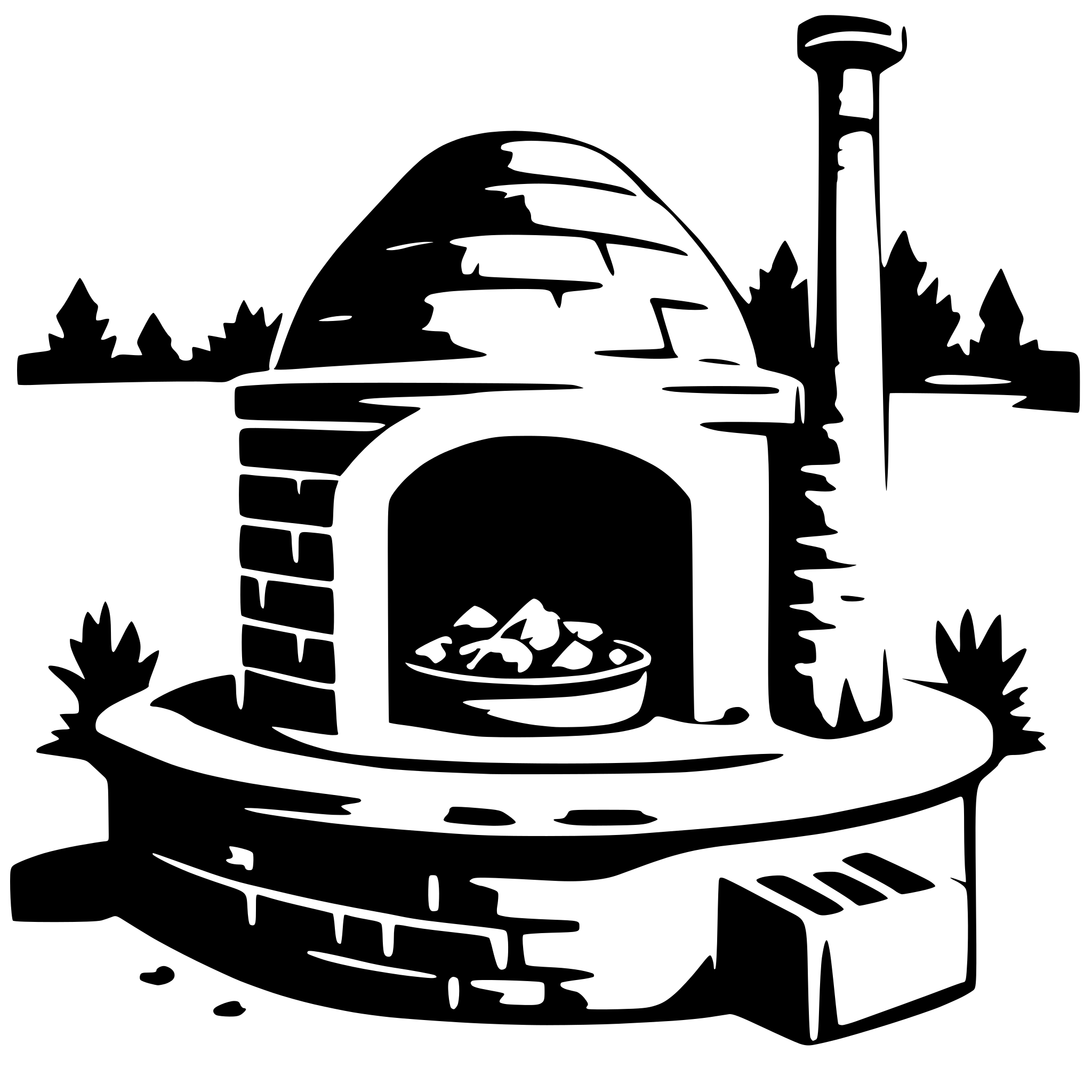 AI-generated SVG of a clay oven