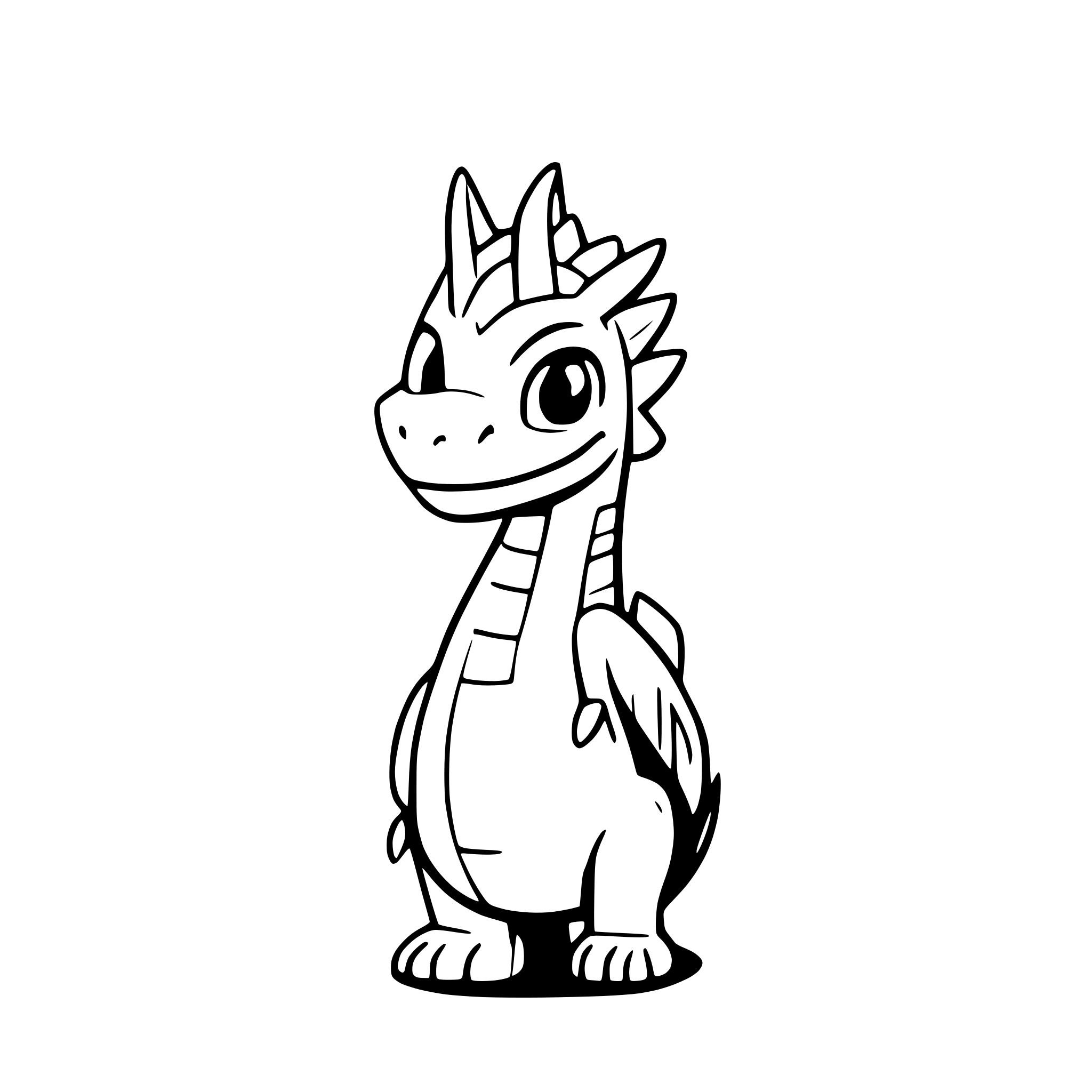 AI-generated SVG of 'cute dragon'